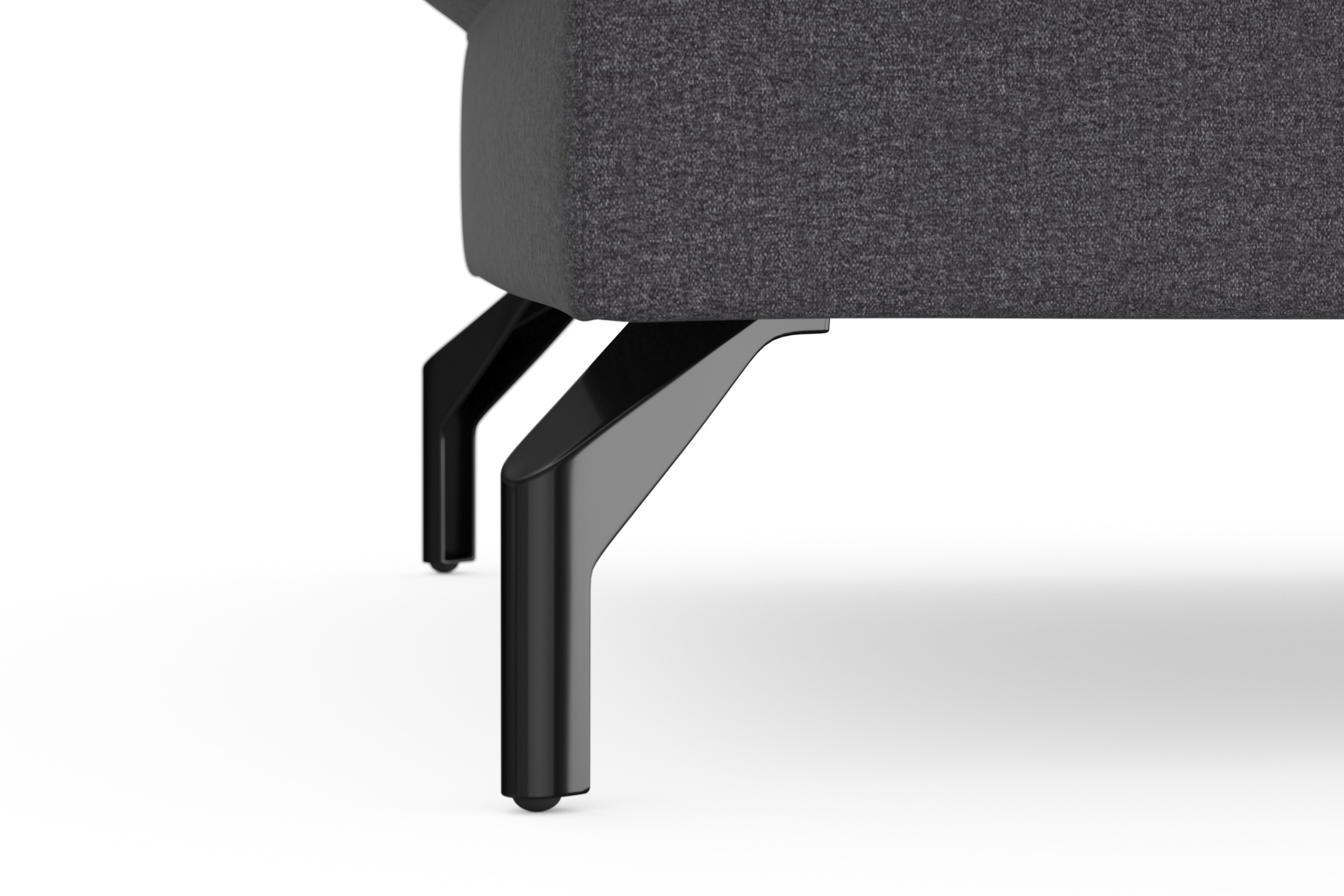 sit&more Hocker »Fashion«, inklusive Federkern, mit hochwertigen, schwarzen Metallfüßen