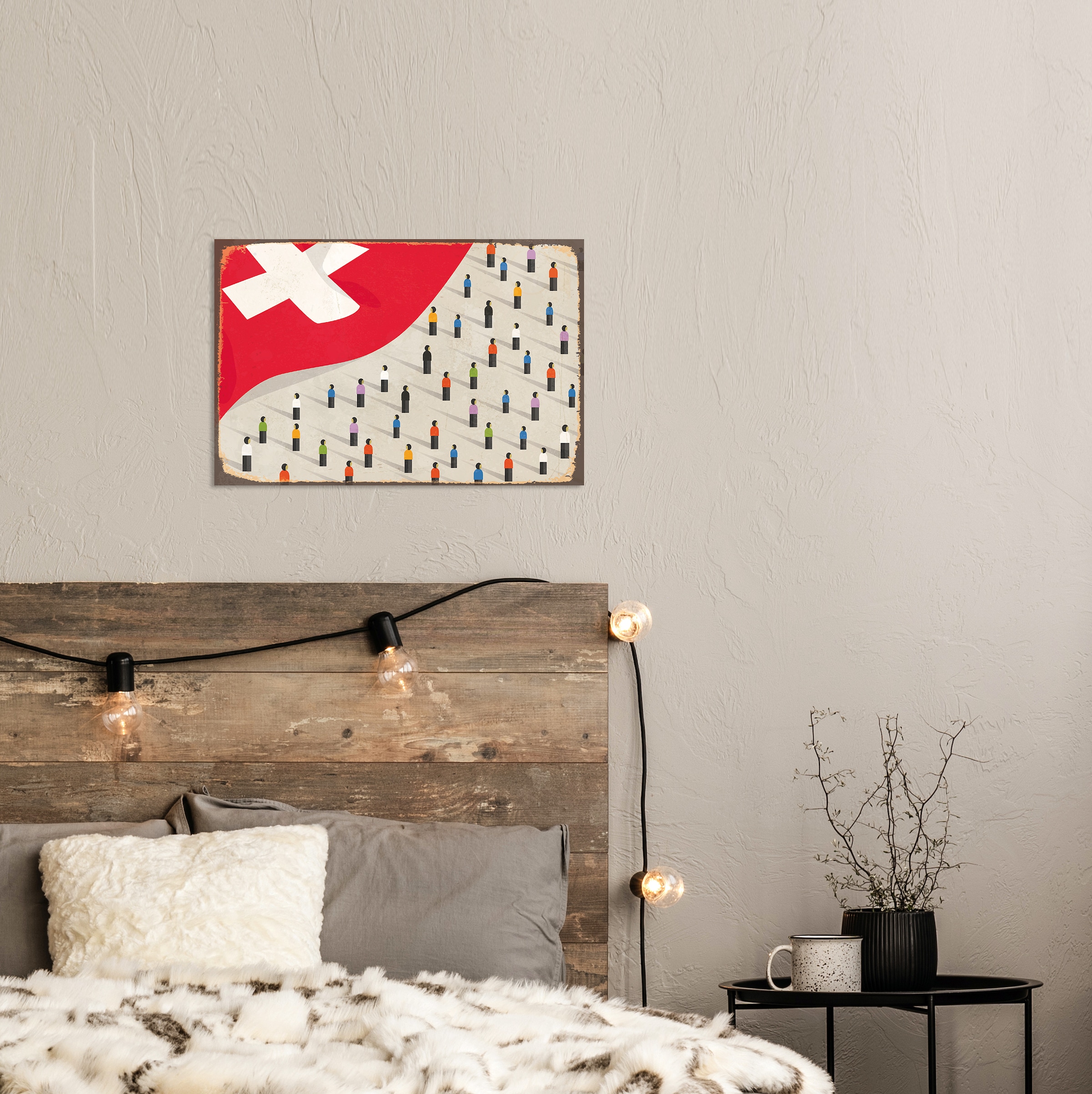 queence Metallbild »FREE SWITZERLAND«, Vintage-Schweiz, Stahlschild, Blechschild, Schweiz