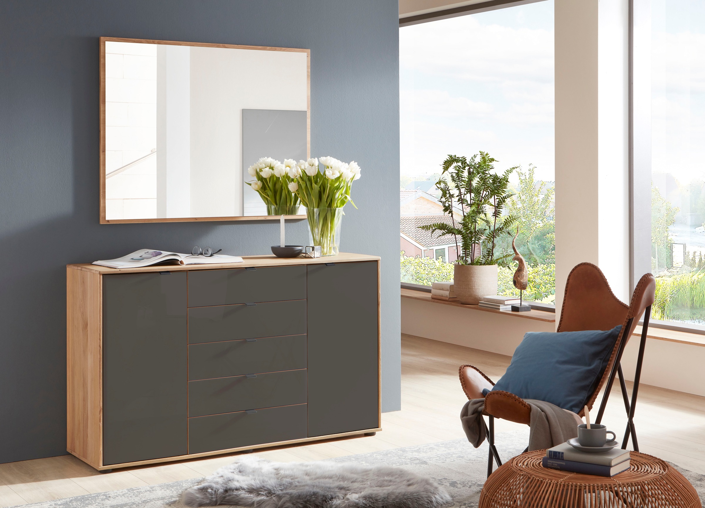 WIEMANN Kombikommode "Cardiff Sideboard, Wäscheschrank, teilmassiv Erle, mi günstig online kaufen