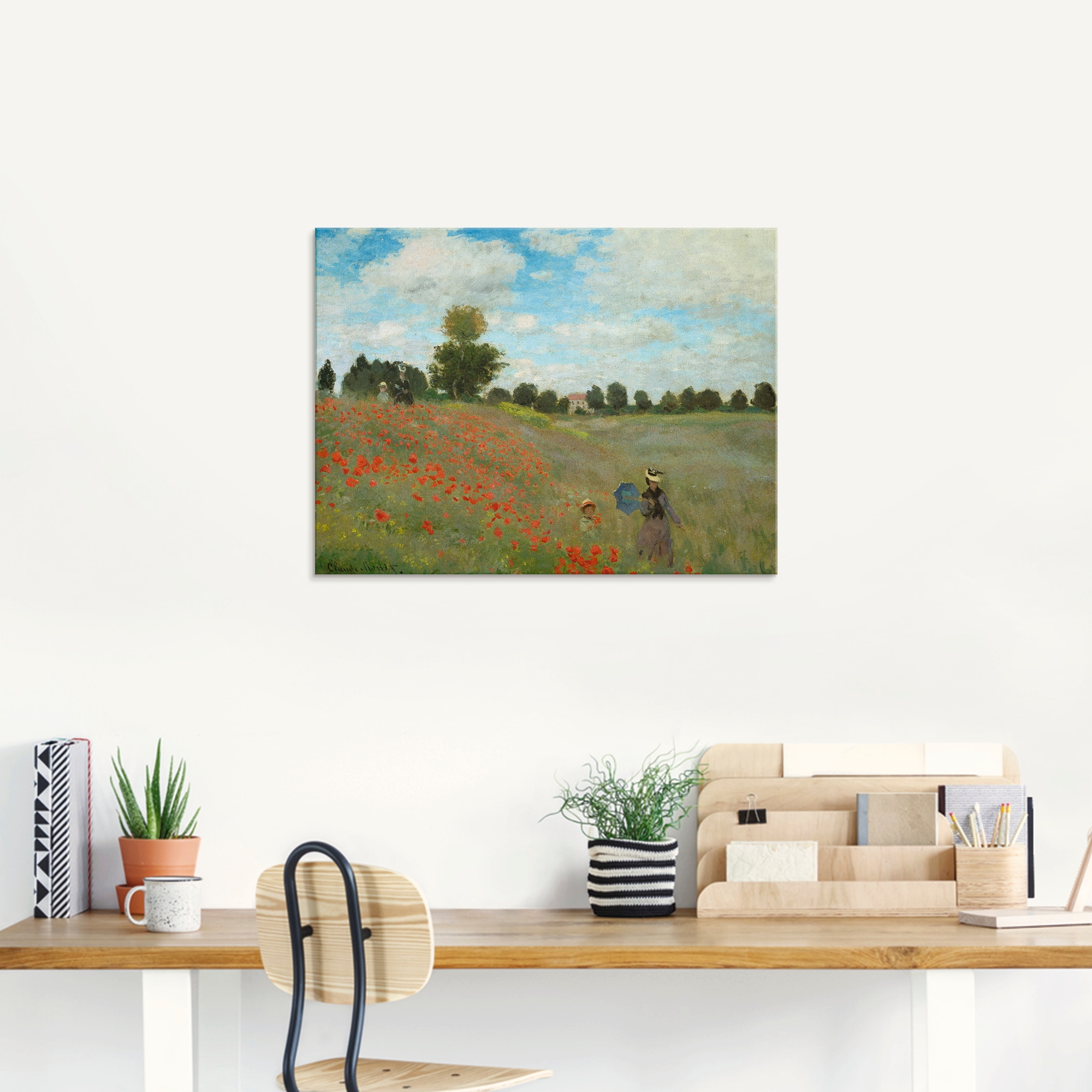 Artland Glasbild »Mohnfeld bei Argenteuil. 1873«, Blumen, (1 St.), in verschiedenen Größen
