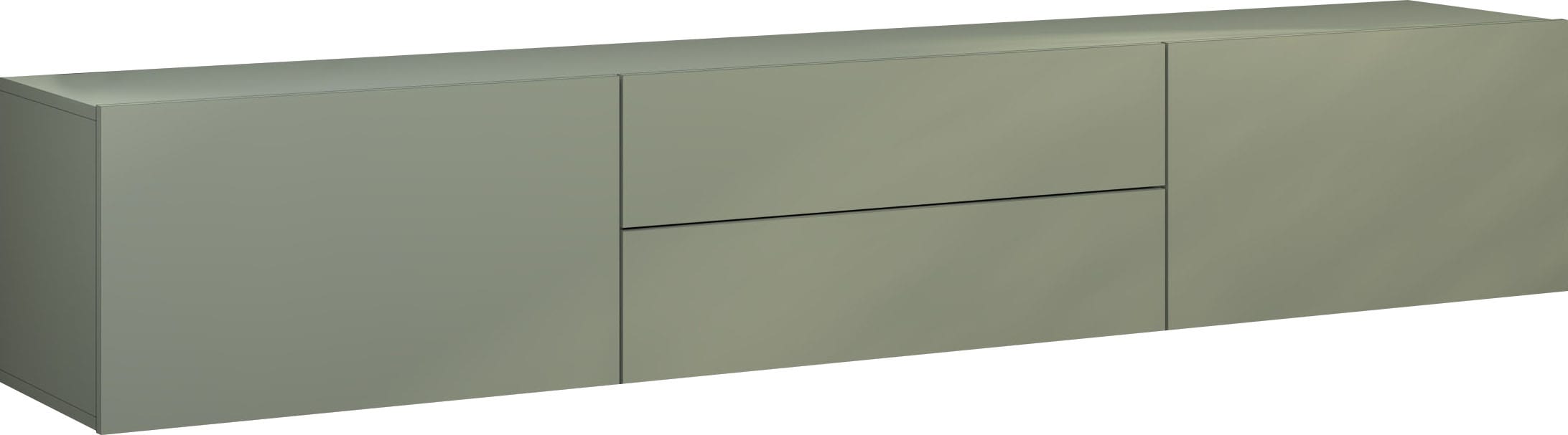 borchardt Möbel Lowboard "Sophia, TV-Schrank Breite 200 cm" Breite 200 cm mit 2 Klappen und 2 Schubkästen, stehend und hängend
