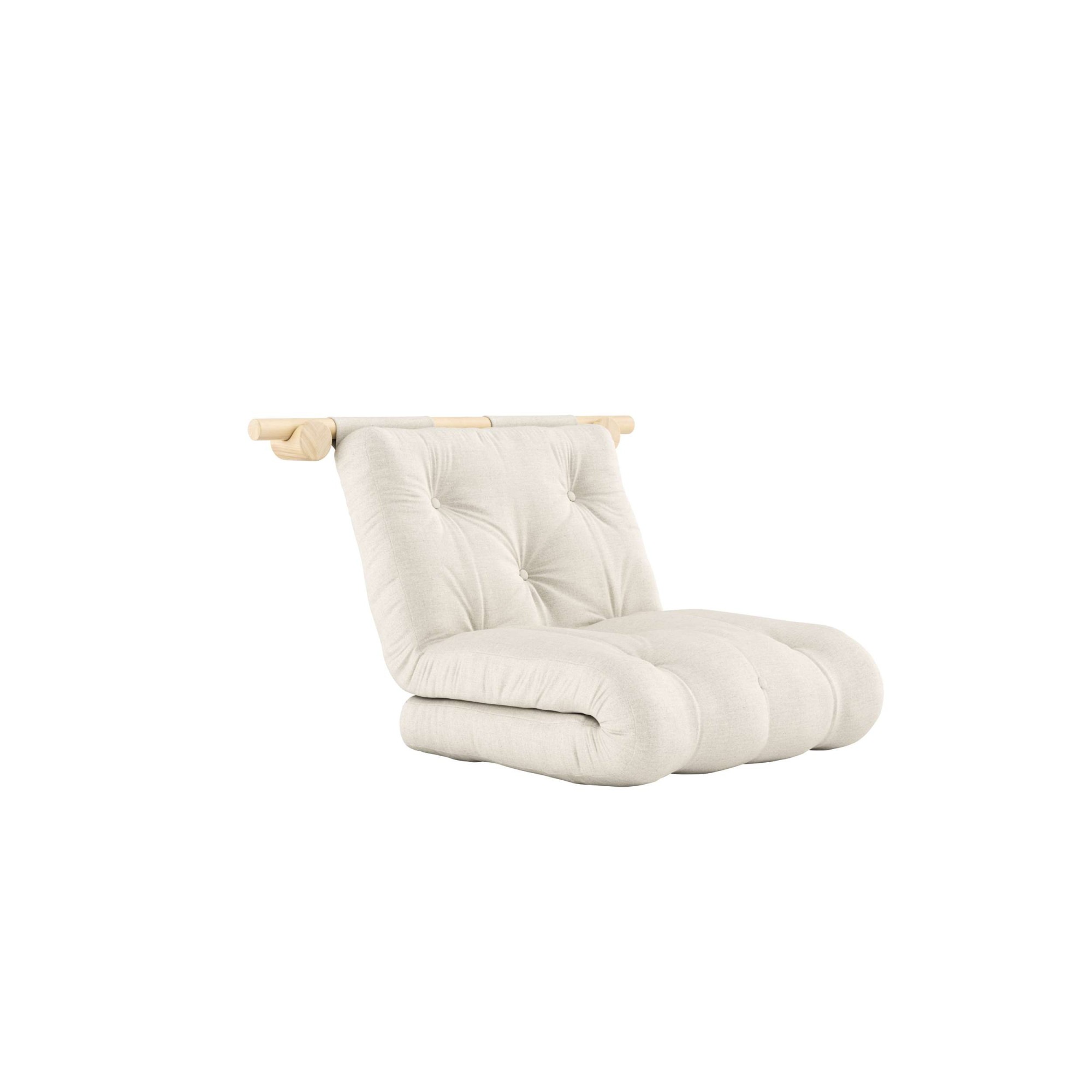 Karup Design Schlafsofa »Hooked Schlafsessel, Sitz- und Schlafplatz, Wandmontiert, platzsparend«, Futonmatratze inkl. Halterungsset aus FSC®-zertifiziertem Massivholz