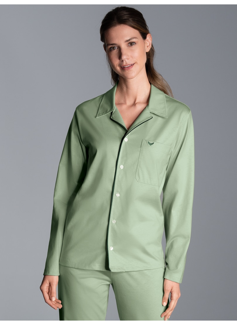 Trigema Schlafanzug "TRIGEMA Schickes Schlafanzug Oberteil mit Knopfleiste" günstig online kaufen