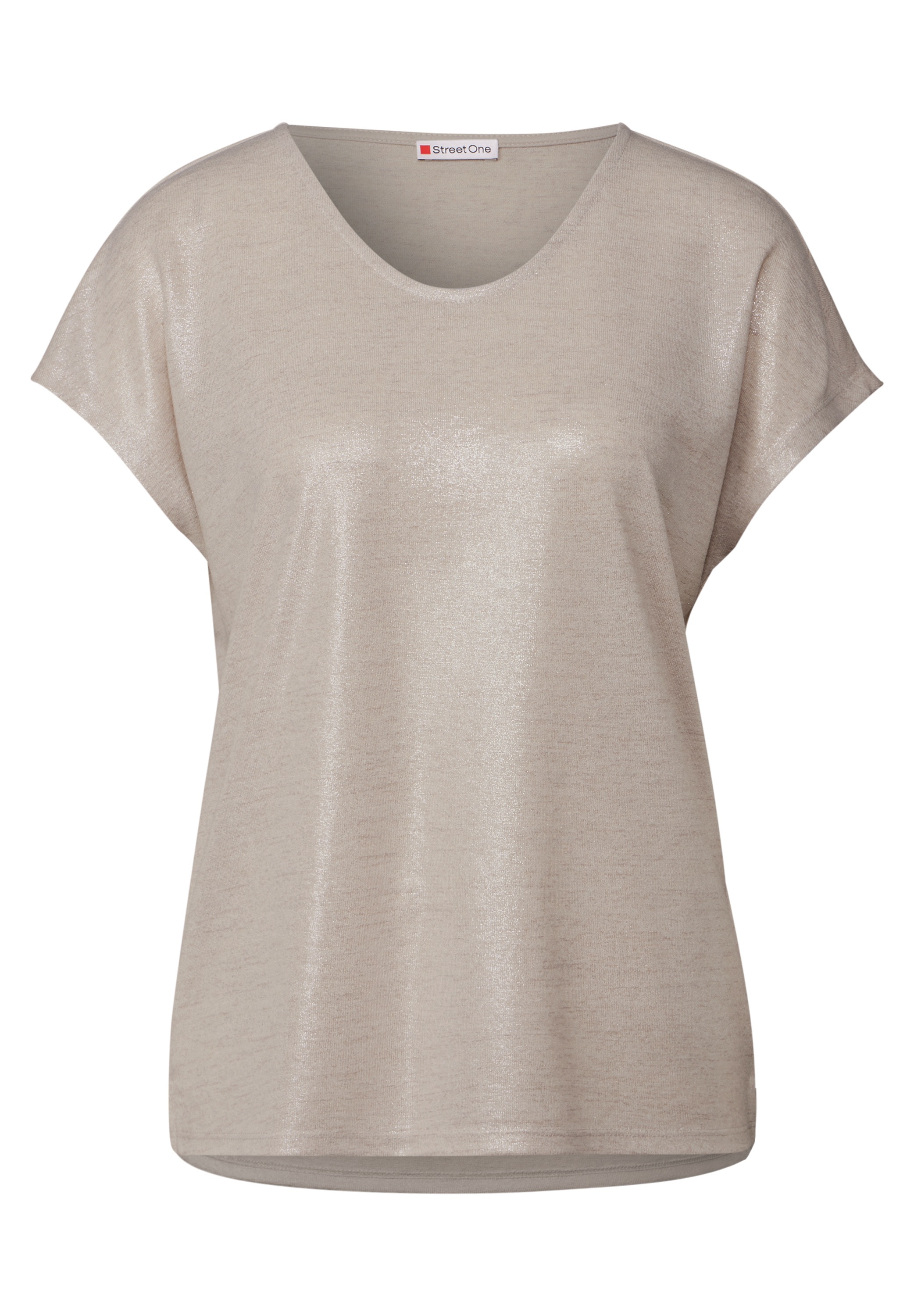 STREET ONE T-Shirt, mit Seitlichen Einschlitzen am Saum