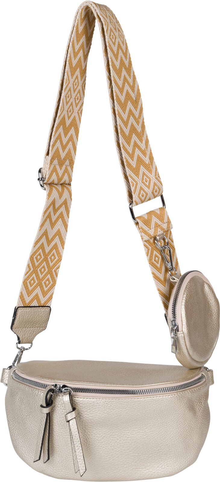 styleBREAKER Umhängetasche "2-Teiliges Set Halbmond Crossbody Bag"
