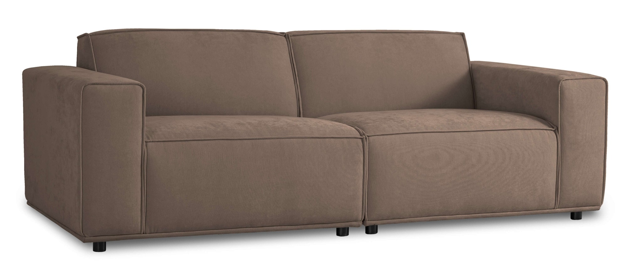 Home affaire 3-Sitzer »Avelin, 228 cm, Chenille, Struktur-Boucle«, mit Wellenunterfederung, Kedernaht, bodentief, Skandi-Design