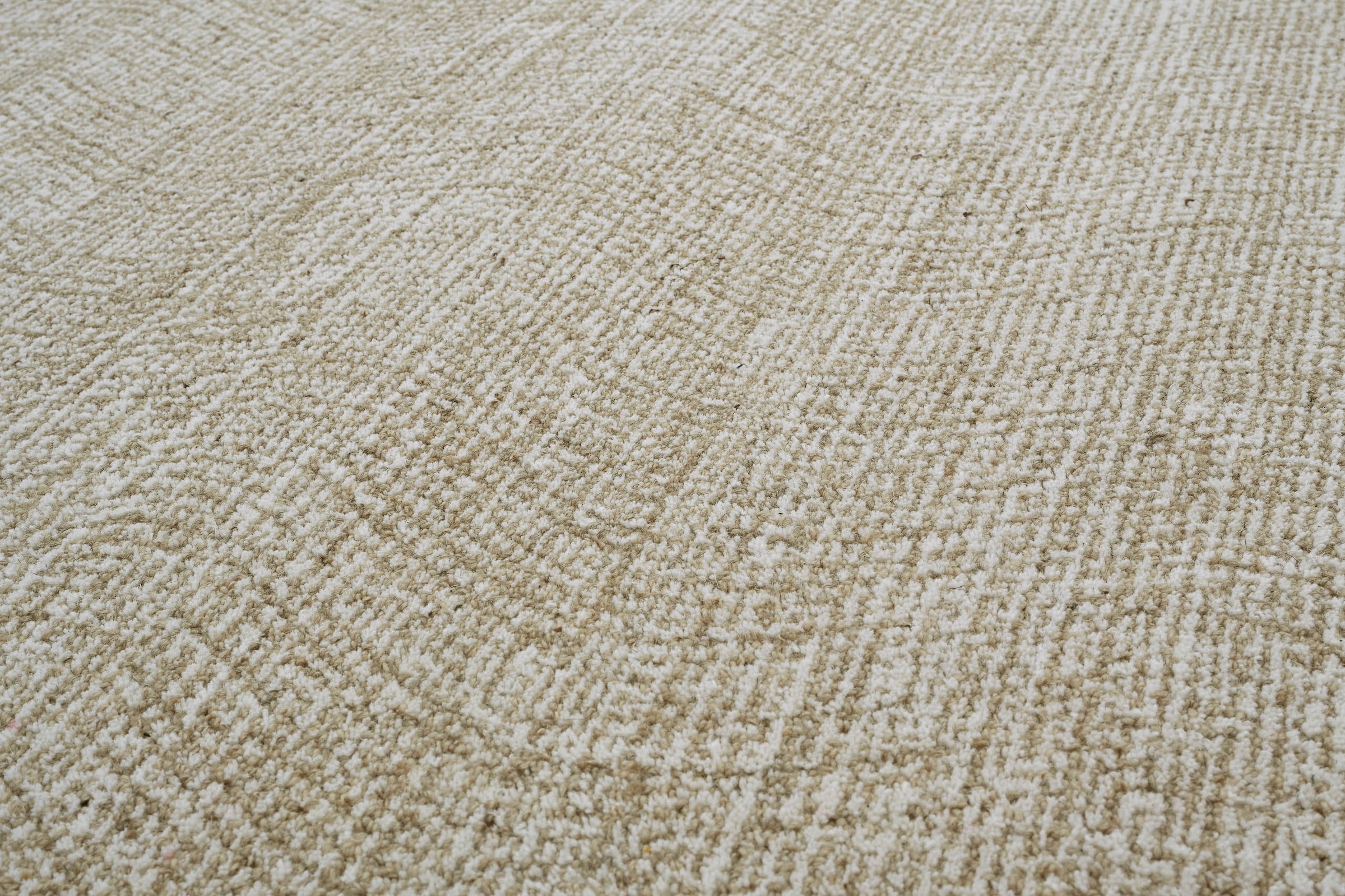 Wecon home Wollteppich »Hamptons THIRTEEN«, rund, 10 mm Höhe, Schurwolle, Kurzflor, Wohnzimmer, Schlafzimmer, elegant, Wellen-Design