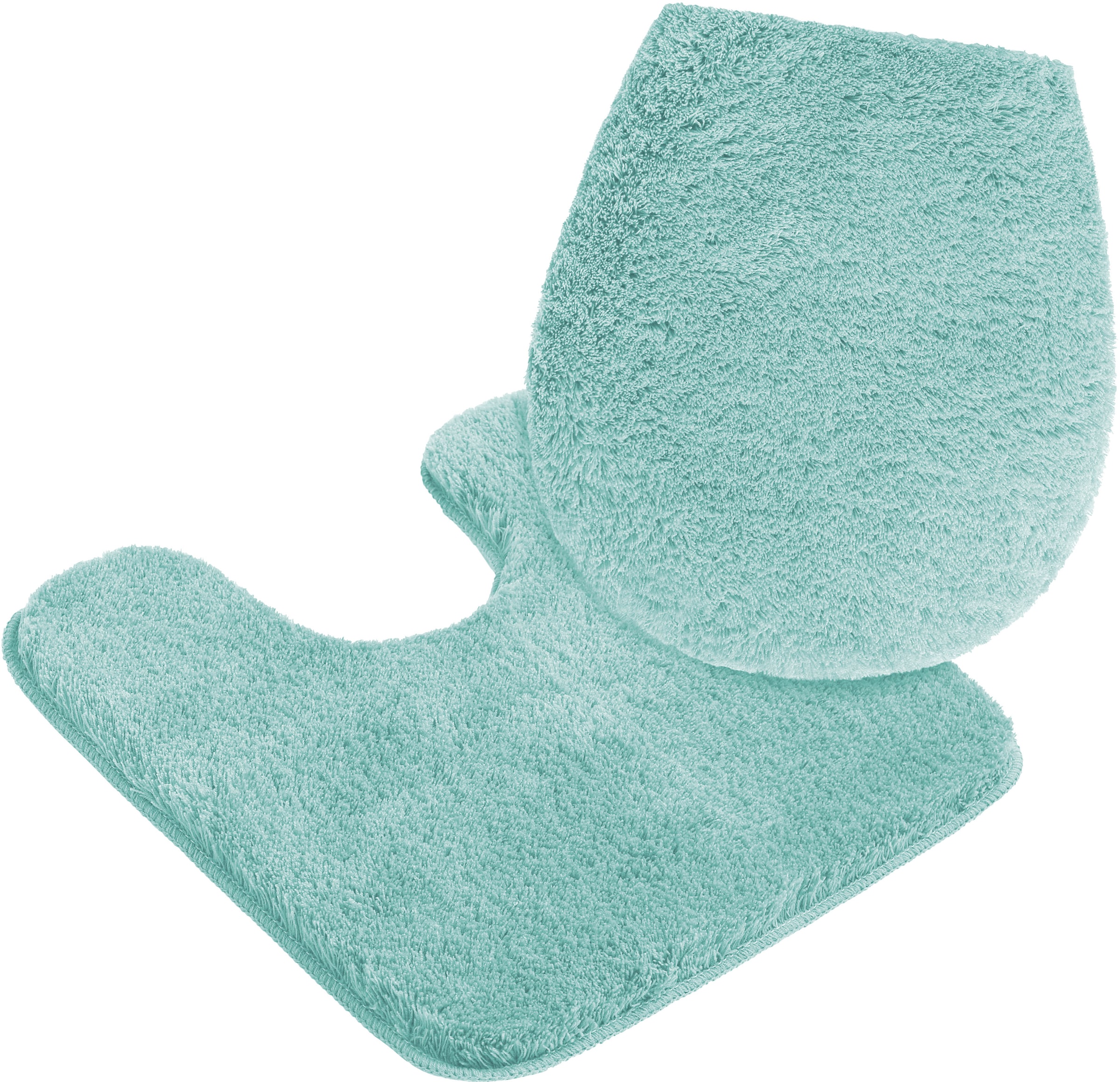 my home Badematte »Merida, Badvorleger, Badezimmer Teppich«, rutschhemmend beschichtet, fußbodenheizungsgeeignet-schnell trocknend-strapazierfähig, Badteppich, Uni Farben, rechteckig, rund & als 2-tlg. Set erhältlich