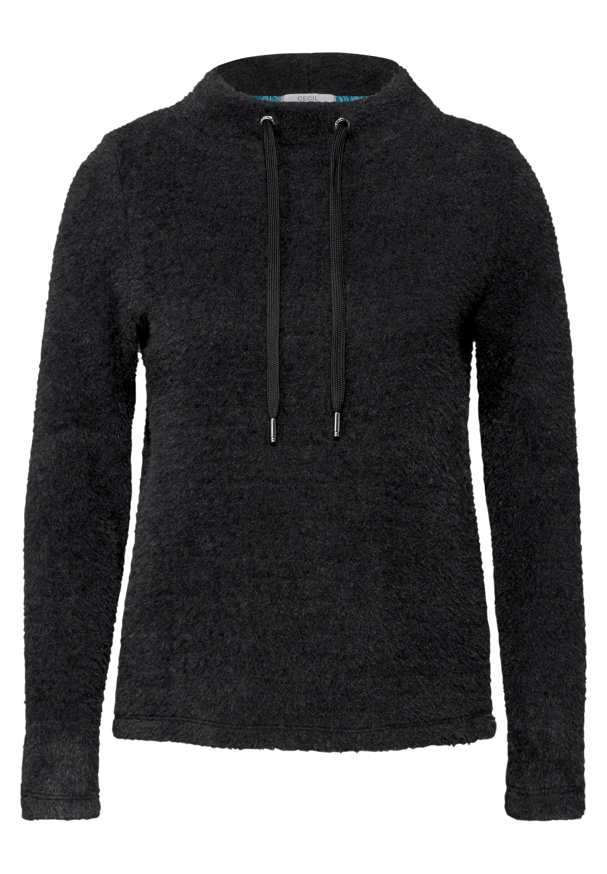 Cecil Langarmshirt, im angenehmen Materialmix