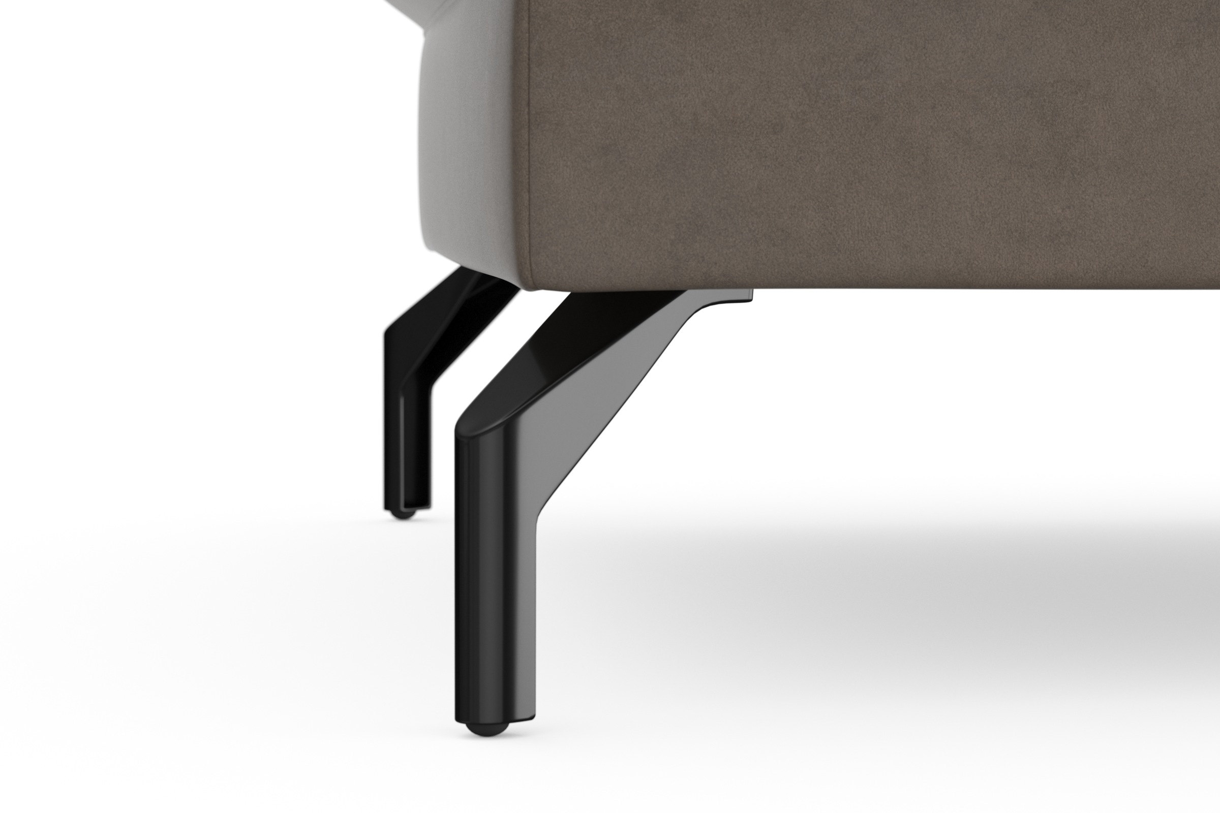 sit&more Hocker »Fashion«, inklusive Federkern, mit hochwertigen, schwarzen Metallfüßen