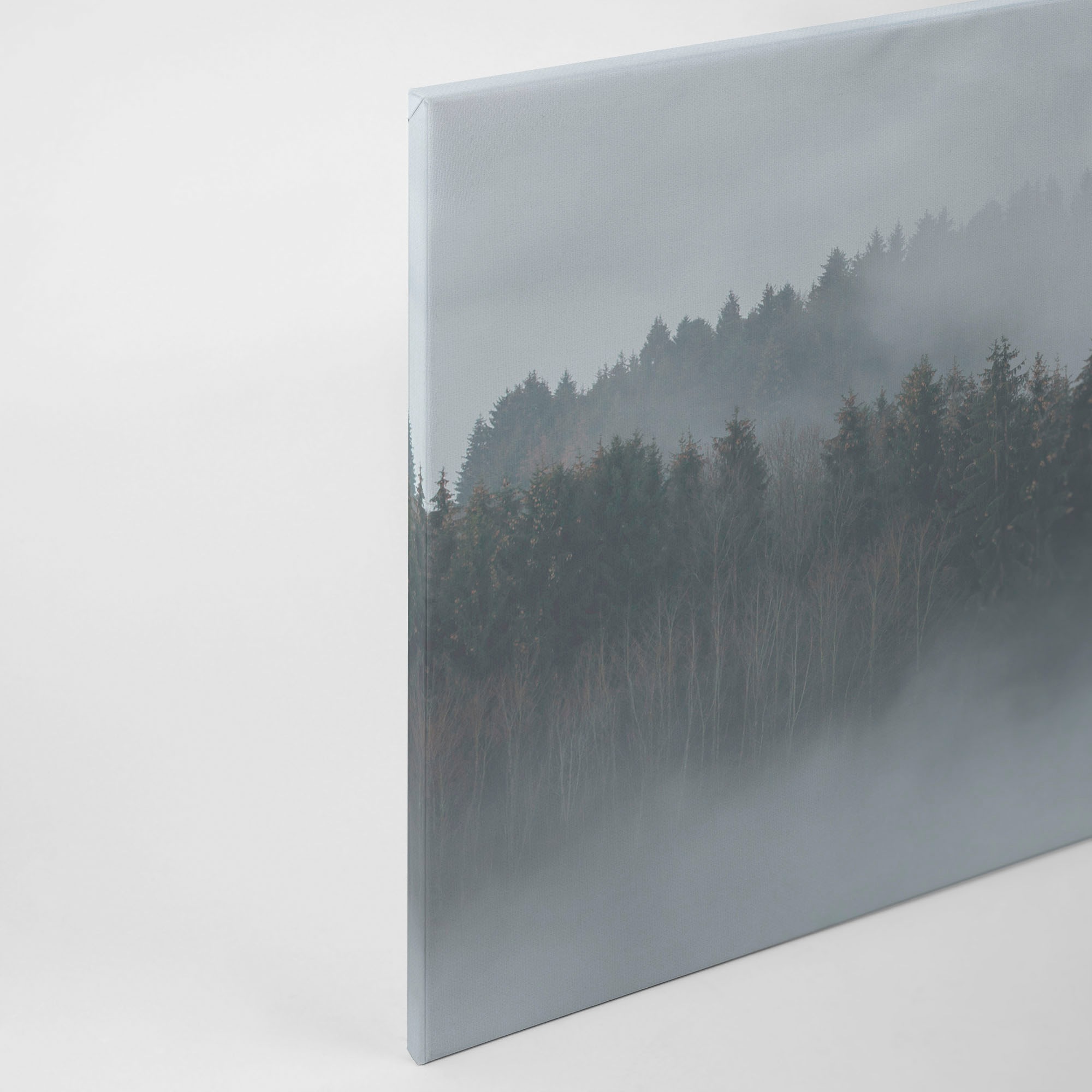 A.S. Création Leinwandbild »Misty Forest«, Wald, (1 St.), Nebel Bild Keilrahmen