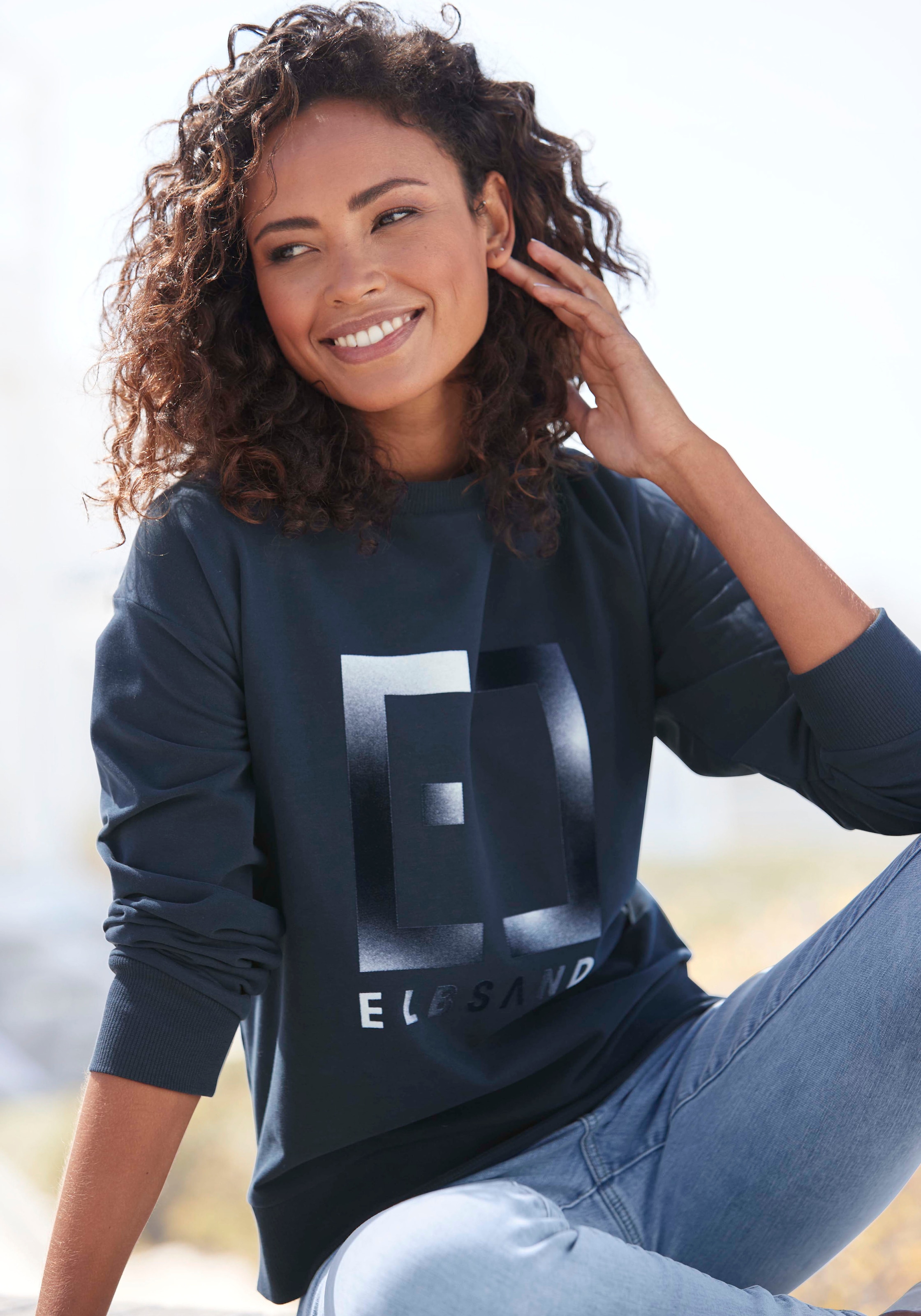 Elbsand Sweatshirt »Fionni«, mit großem Logoprint