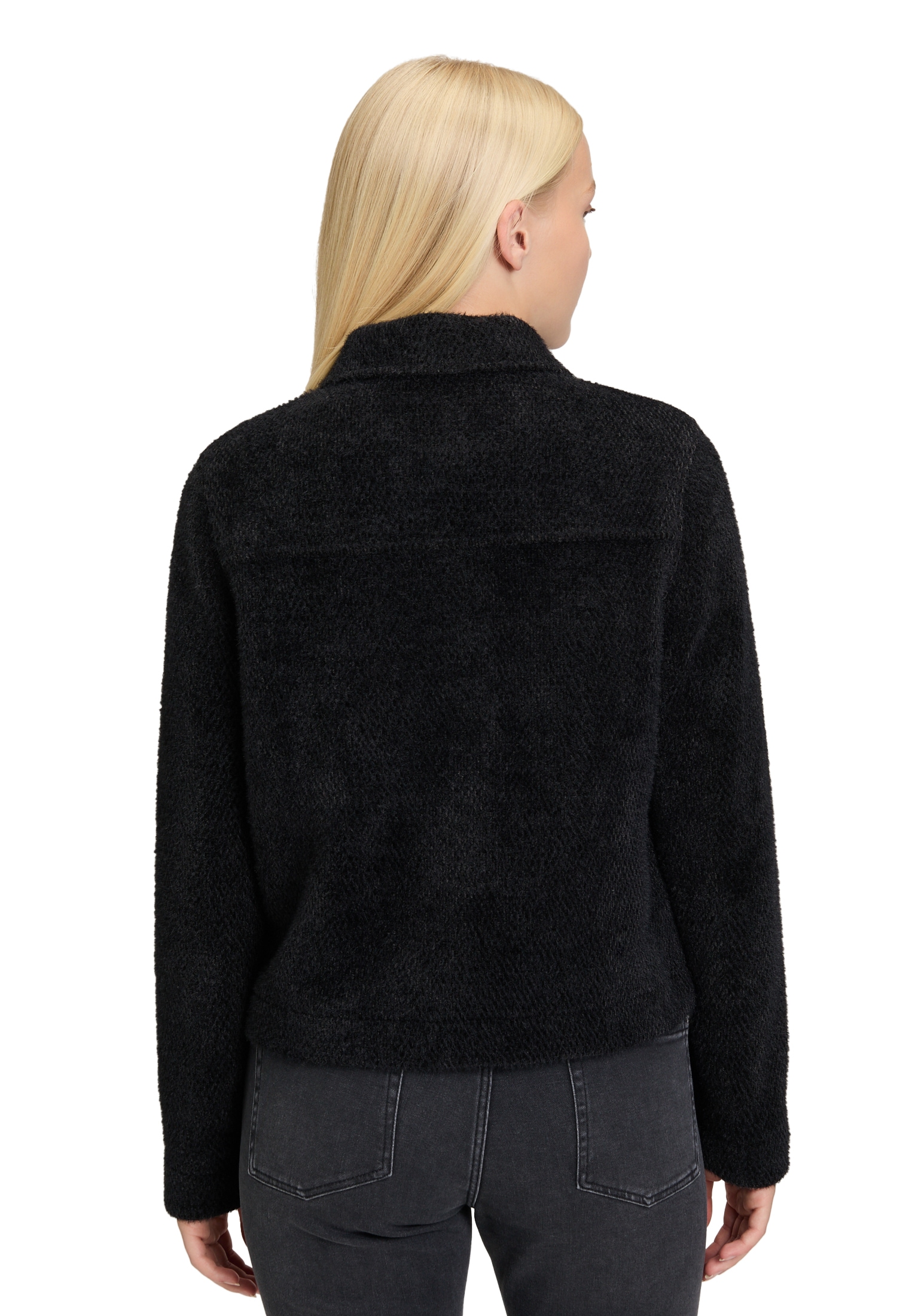 Betty&Co Sweatjacke »Betty & Co Damen Casual-Jacke mit Kragen«, Struktur