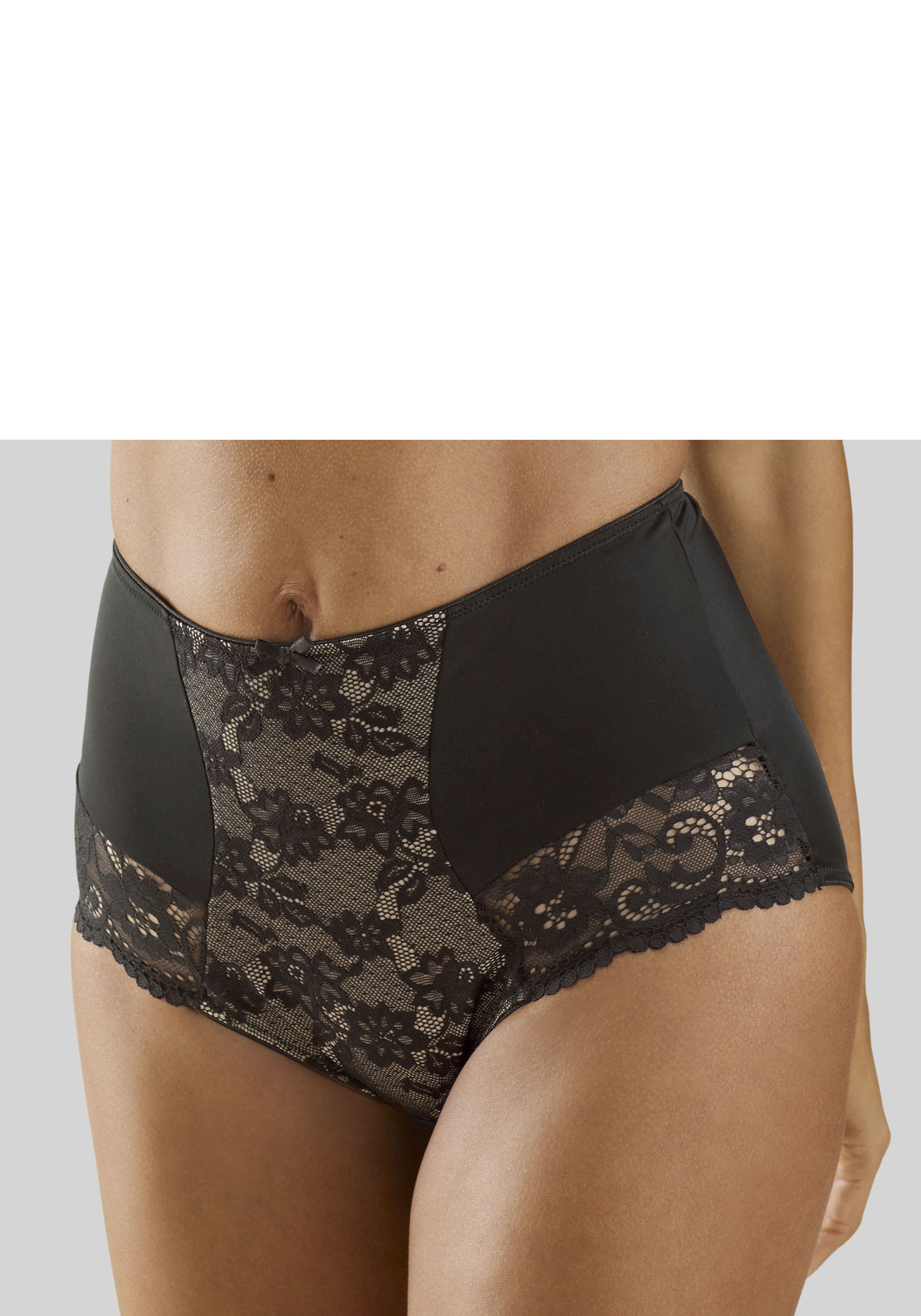 Nuance by Lascana High-Waist-Panty mit Spitzeneinsätzen
