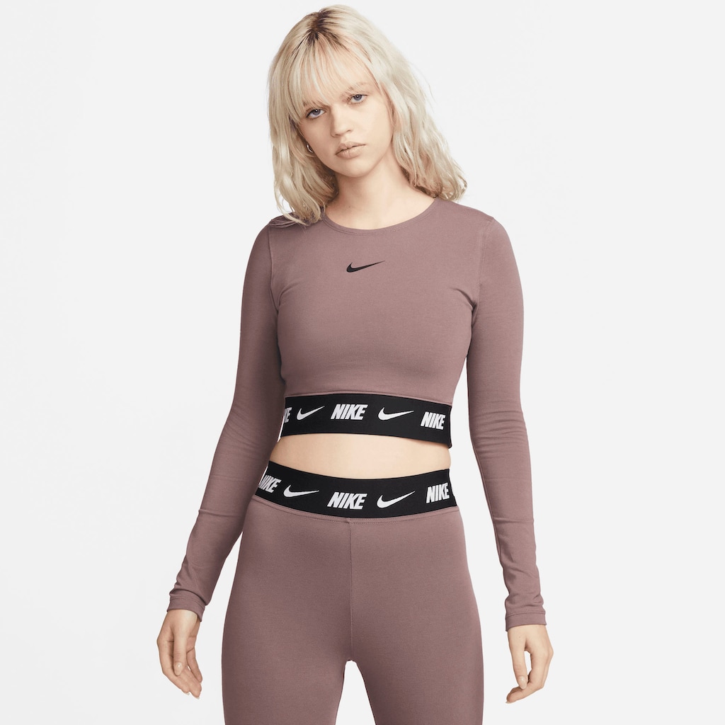 Nike Sportswear Langarmshirt »W NSW CROP TAPE LS TOP«