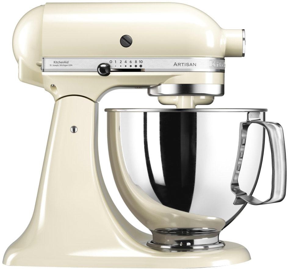 KitchenAid Küchenmaschine »5KSM175PSEAC+5KSMVSA ALMOND CREAM«, mit Gratis Gemüseschneider und 3 Trommeln (Wert ca. 129,-€ UVP)