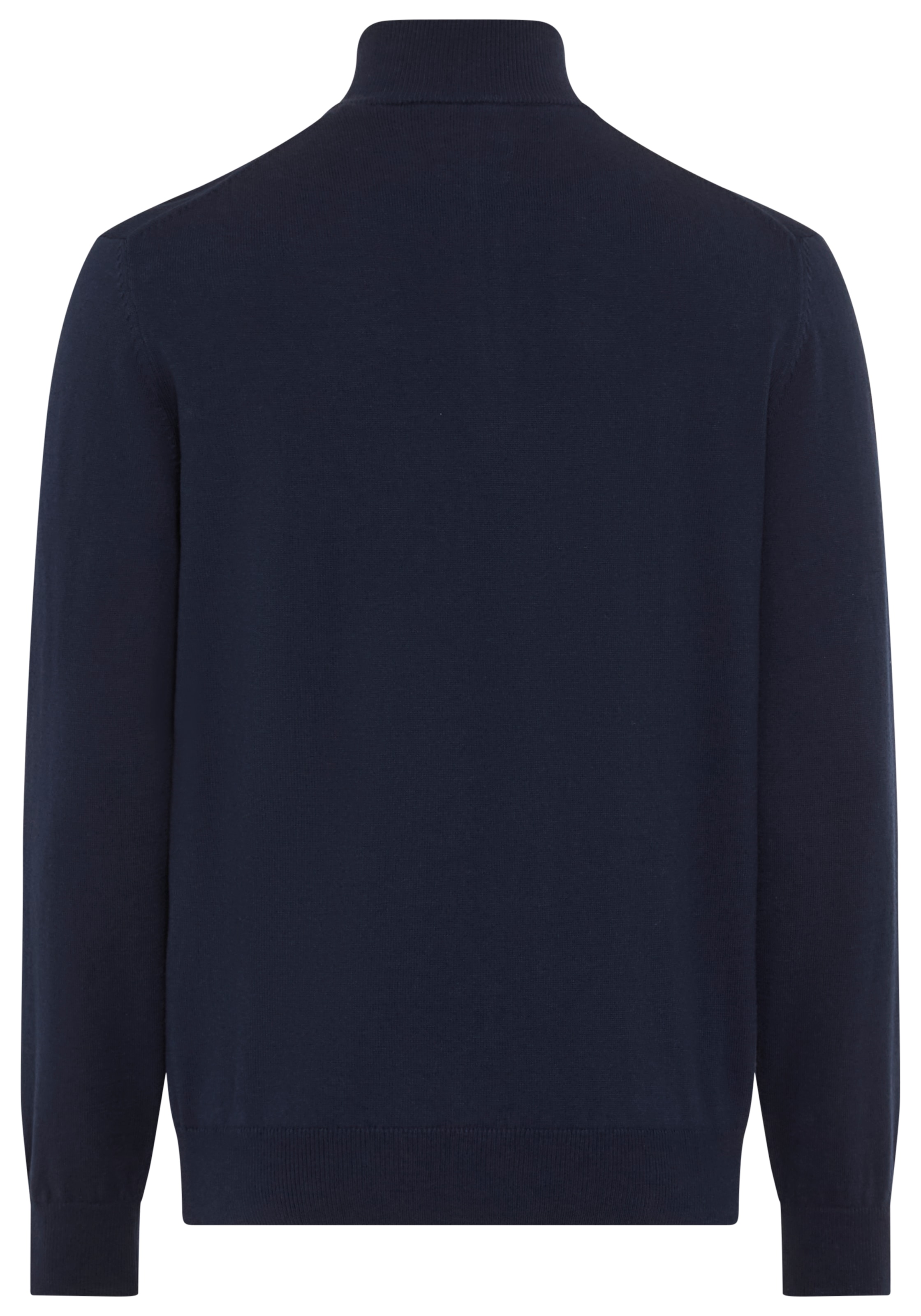 Gant Stehkragenpullover »COTTON/WOLL HALF ZIP«, mit Rippstrick-Details, normale Passform