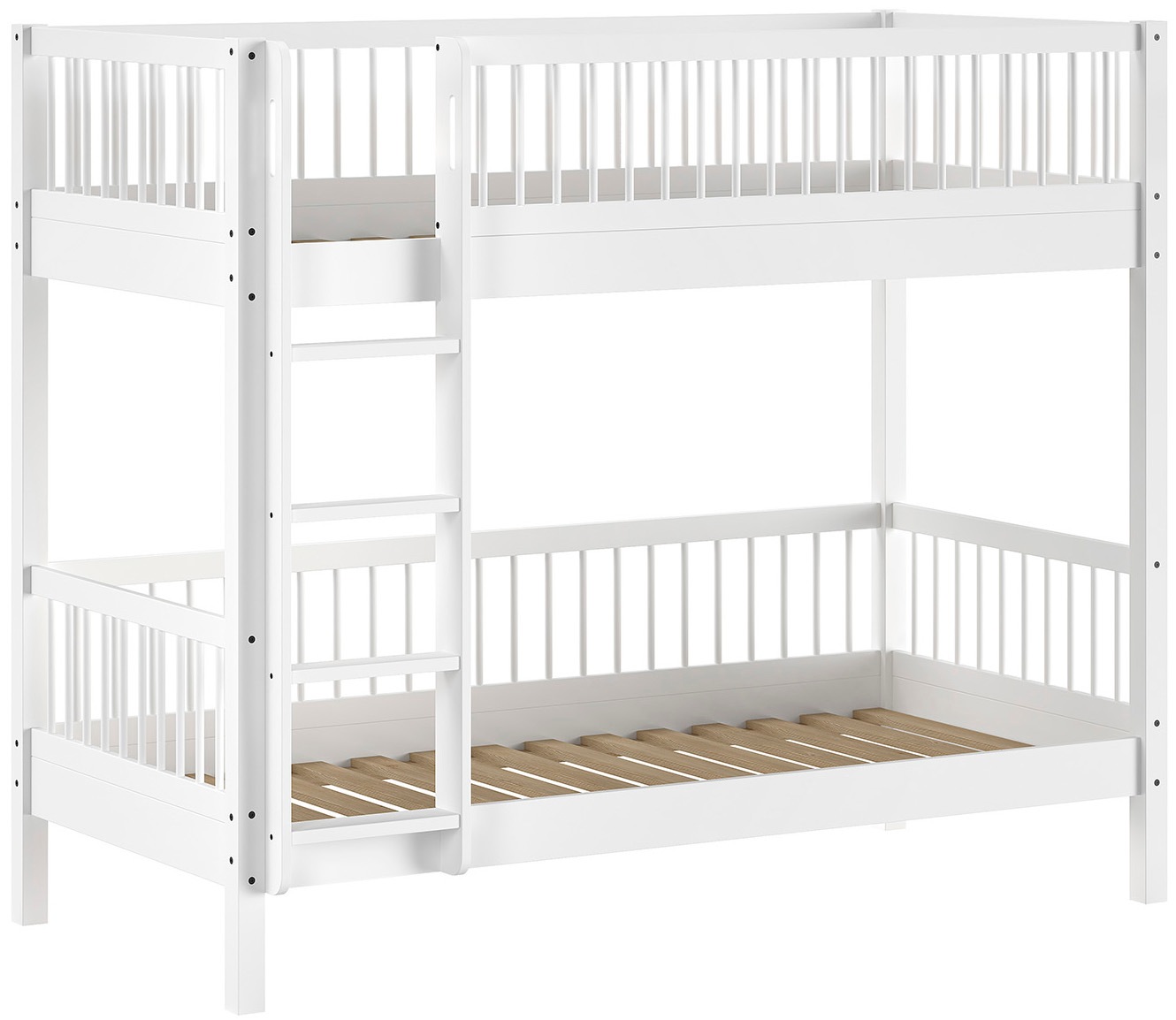 Home affaire Etagenbett »Forrest, rückbaubar zu 2 Einzelbetten, Made in Europe«, (B/H/T ca: 207,5x175,4x104,9 cm, wahlweise aus Eiche oder Buche), stabil und hochwertig gebaut, Ausf. geölt oder weiß