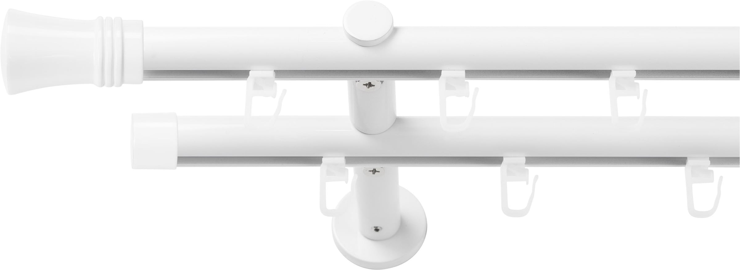 SN DECO GROUP Gardinenstange Ø 19 mm 2 läufig-läufig Fixmaß;kürzbar