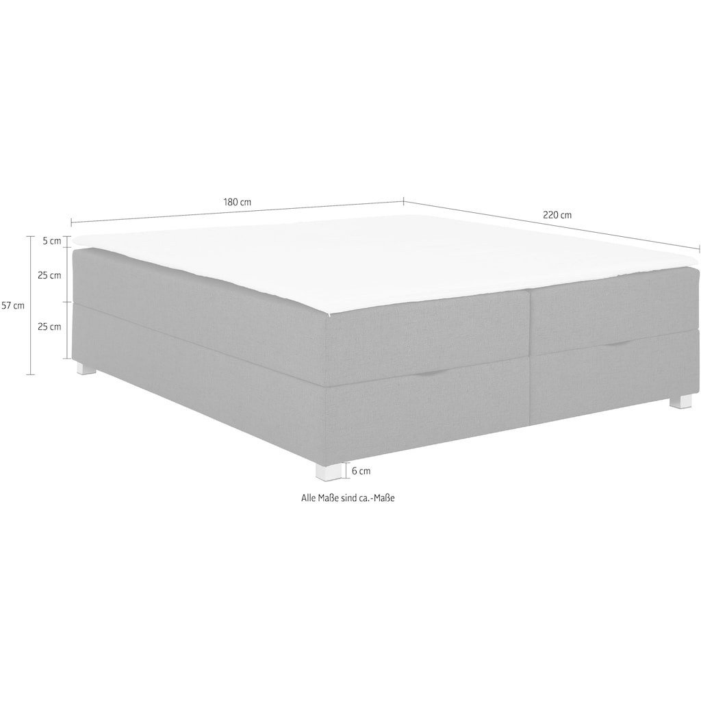 INOSIGN Boxbett »Alexis«, ohne Kopfteil - ideal für Räume mit Dachschrägen; in 4 Breiten