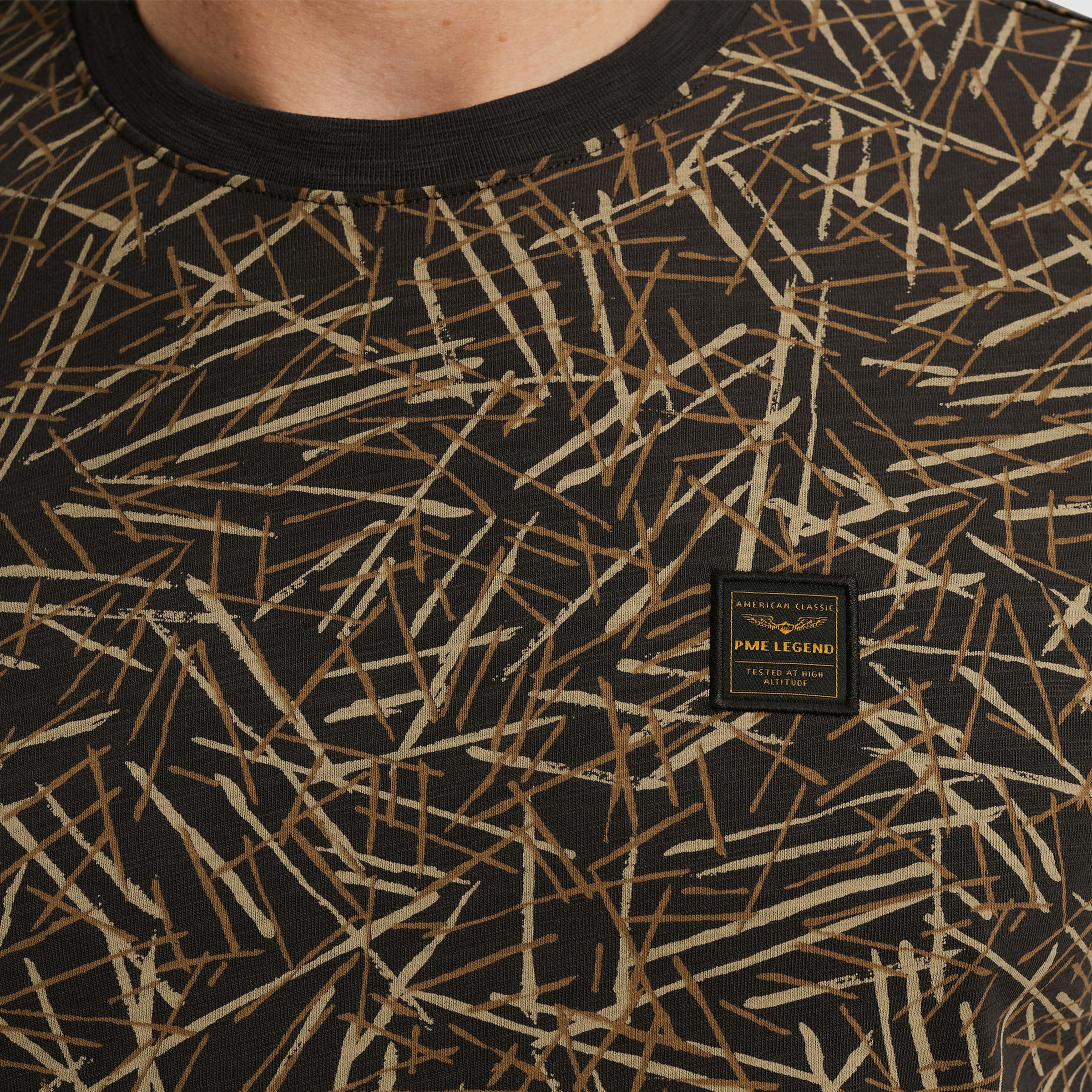 PME LEGEND T-Shirt »Short sleeve r-neck slub jersey aop«