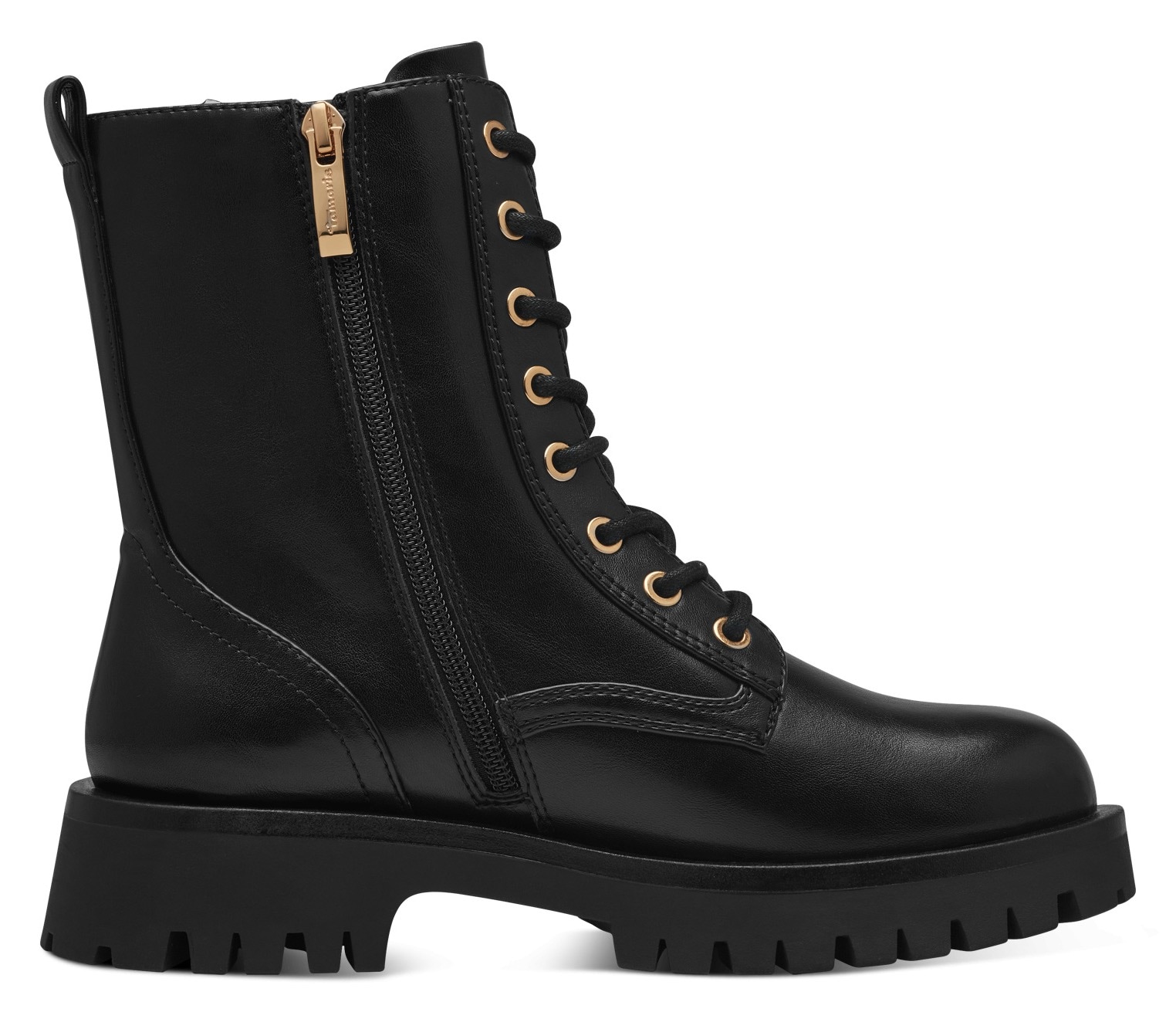 Tamaris Schnürboots, Blockabsatz, Schnürstiefelette, Chunky Boots mit Innenreißverschluss