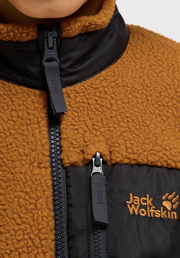 Jack Wolfskin Fleecejacke »LITE CURL FZ K« atmungsaktiv, Übergangsjacke, aufgesetzte Brusttasche mit Zipper