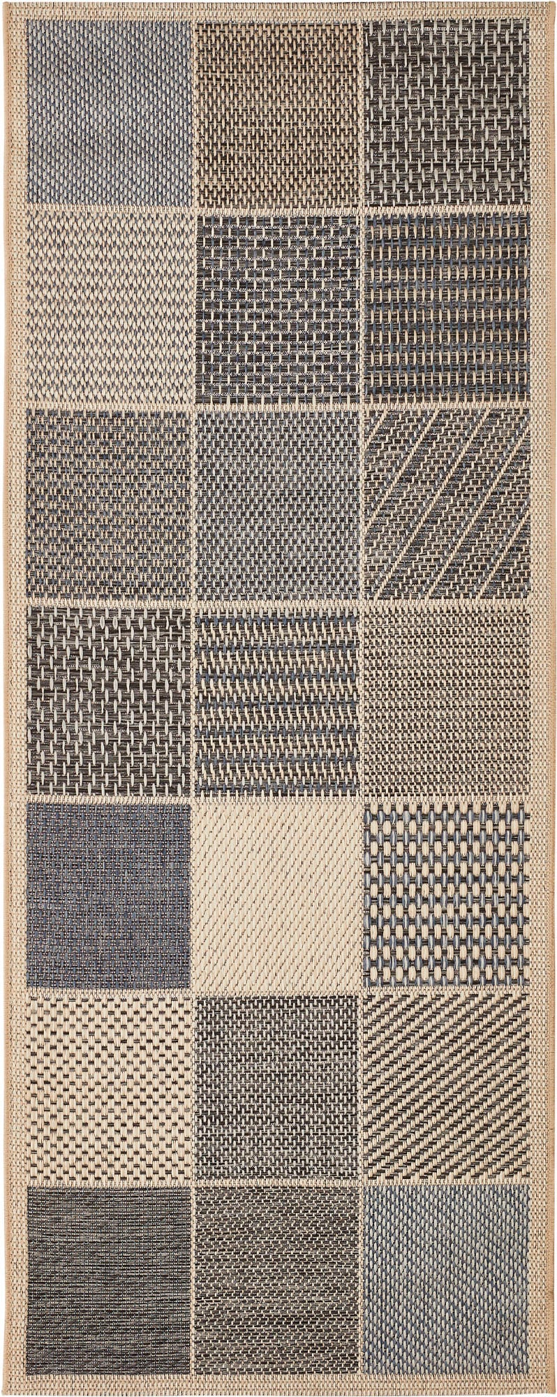 Andiamo Teppich »Clyde 2«, rechteckig, 5 mm Höhe, Flachgewebe, Patchwork Design, In- und Outdoor geeignet, Wohnzimmer
