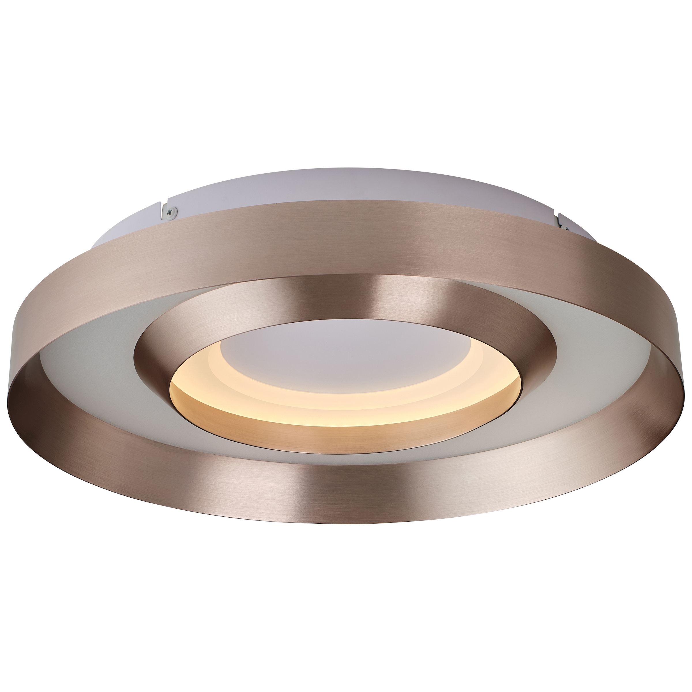 lumiCouture LED Deckenleuchte »Onix« LED-Modul 1 Stk. Warmweiß H. 7,5 cm, 2700 K, Acryl Aluminium, roségold