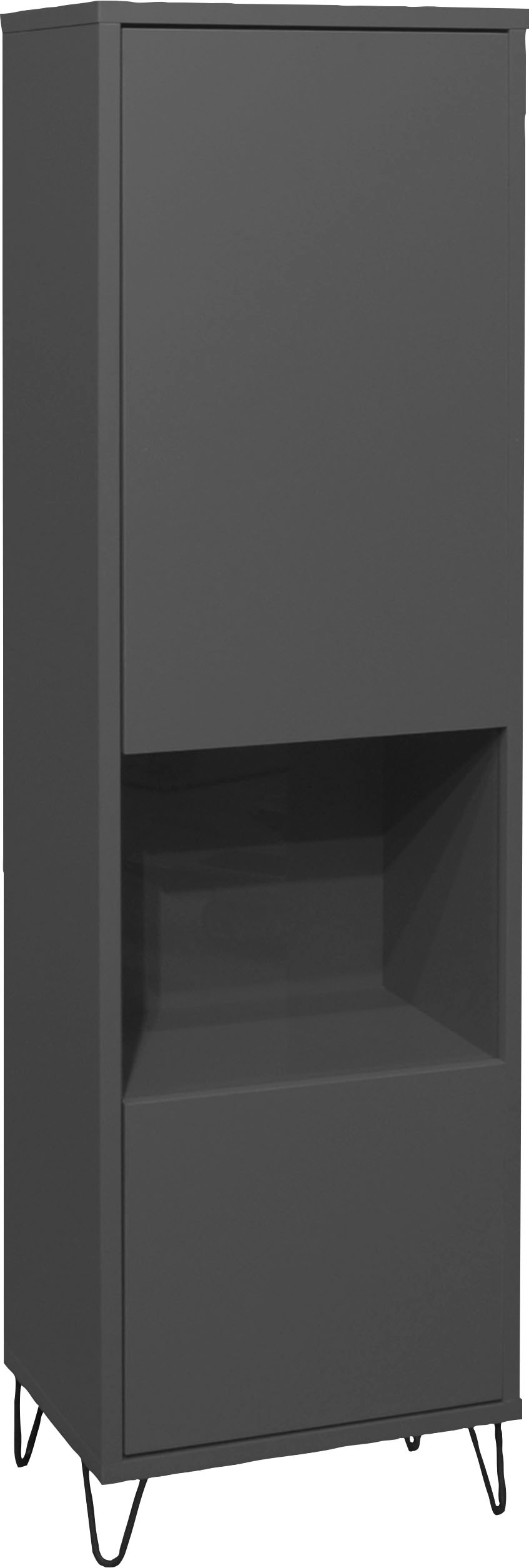 Vitrine MÄUSBACHER, B:41cm H:145cm T:32cm, grau, Schränke, "Bonnie TOPSELLER", Vitrine mit Drahtgestell