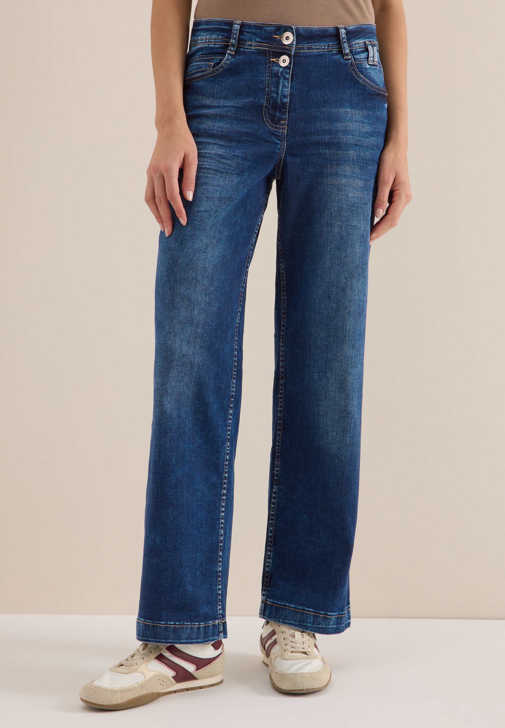 Cecil Weite Jeans, mit Wide Legs