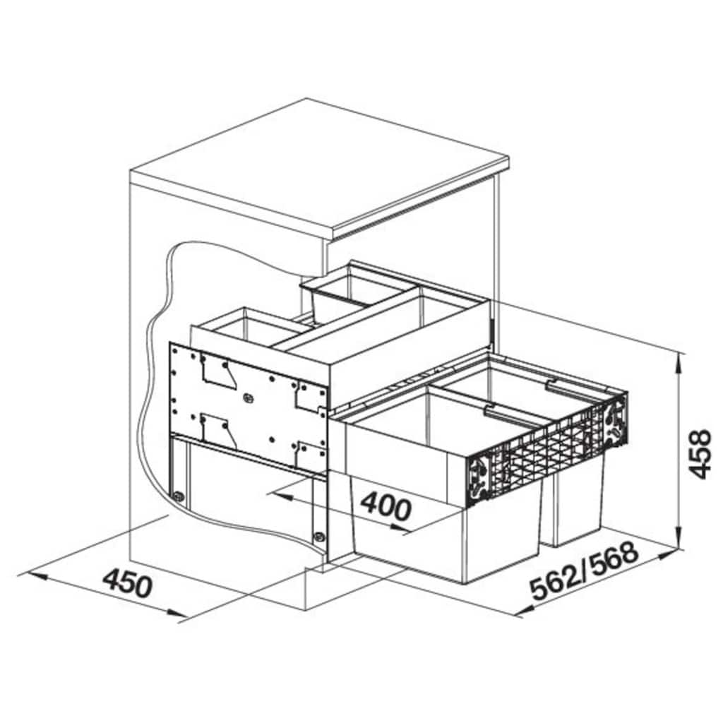 Blanco Mülltrennsystem »Select II 60/2«, 2 Behälter