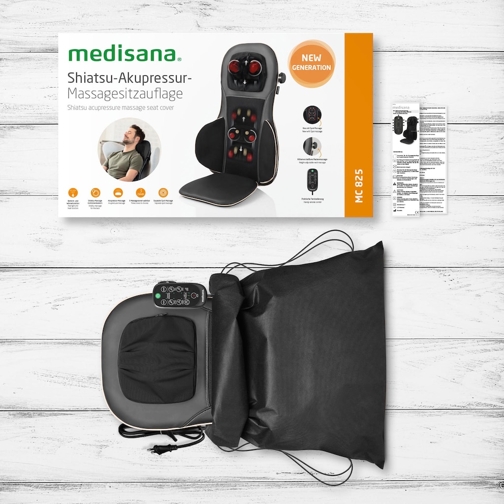 Medisana Shiatsu-Massagesitzauflage »MC 825«, mit zuschaltbarer Rotlicht- und Wärmefunktion