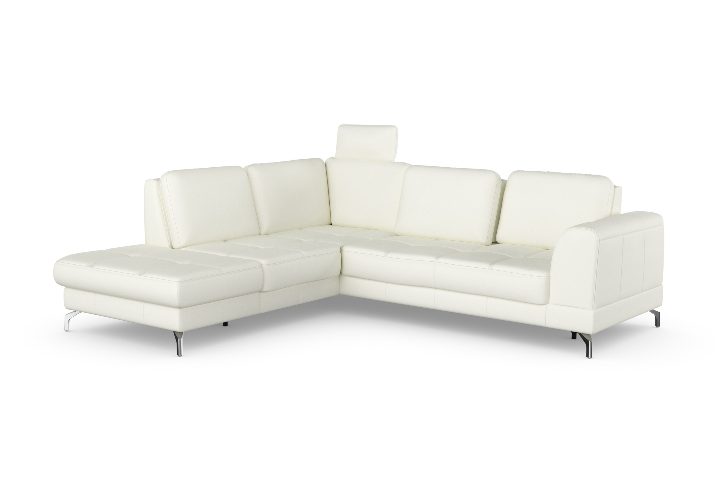 sit&more Ecksofa »Bendigo L-Form«, inklusive Sitztiefenverstellung, Bodenfreiheit 12 cm, in 2 Fußfarben
