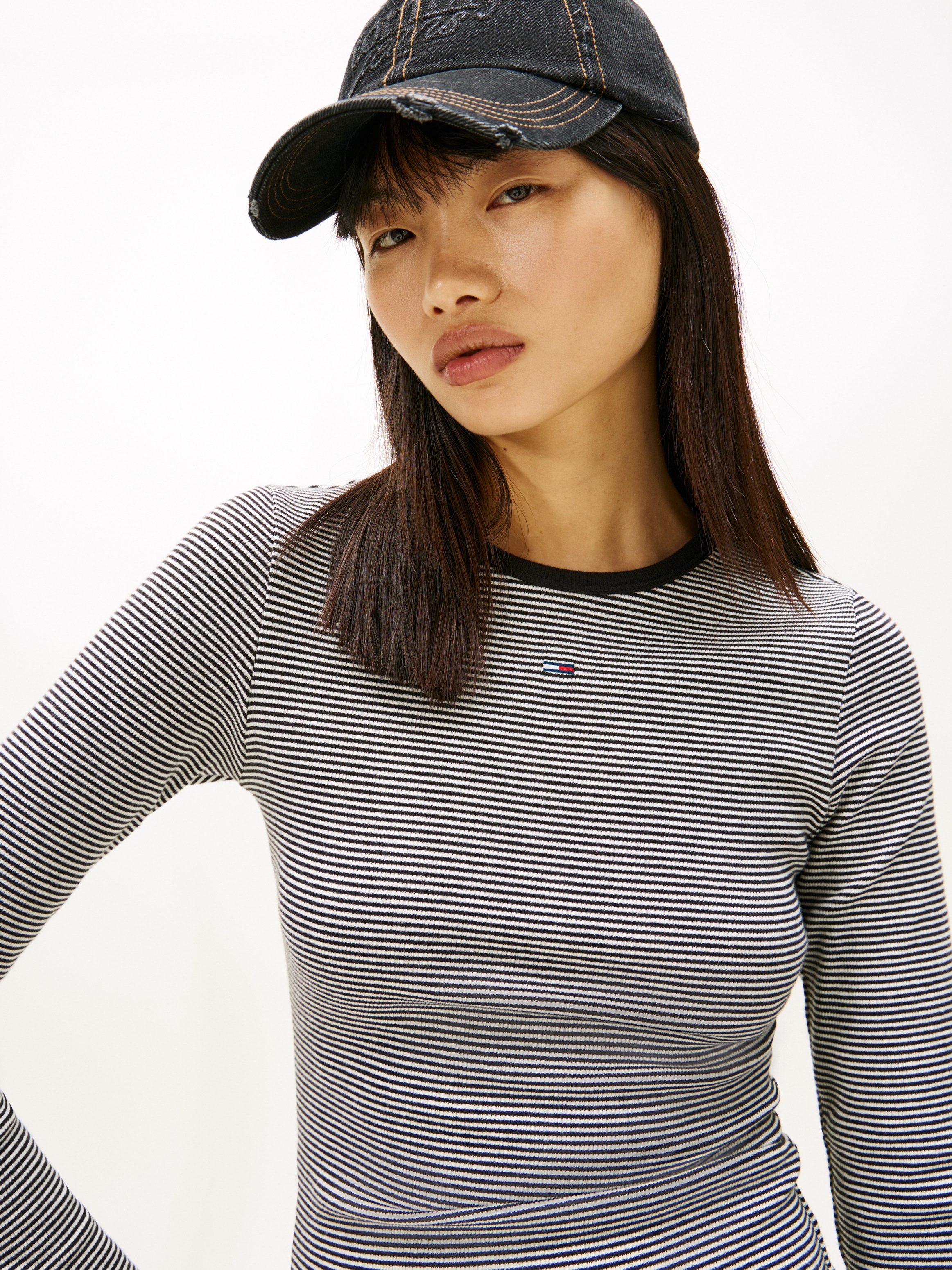 Tommy Jeans Langarmshirt "TJW SLIM ESSENTIAL RIB LS" günstig online kaufen