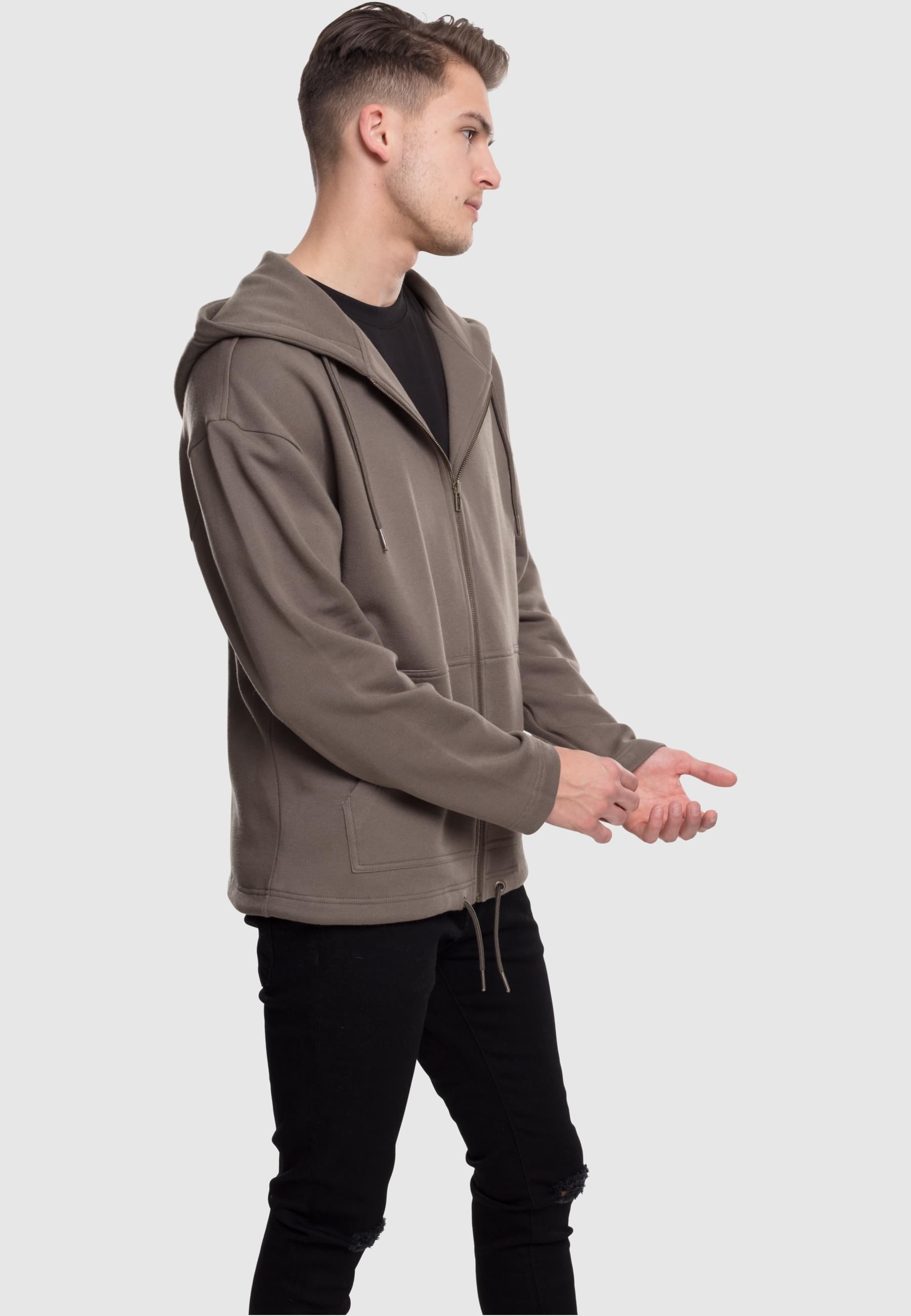 URBAN CLASSICS Sweatjacke »Urban Classics Herren Long Sweat Zip Hoody«