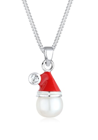 Elli Perlenkette »Weihnachtsmannmütze Kristall 925 Silber« kaufen