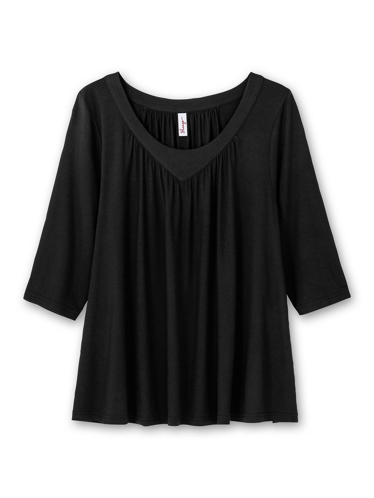 Black Friday Sheego 3/4-Arm-Shirt in BAUR »Große Passform, Größen«, | Petite in weiter A-Linie