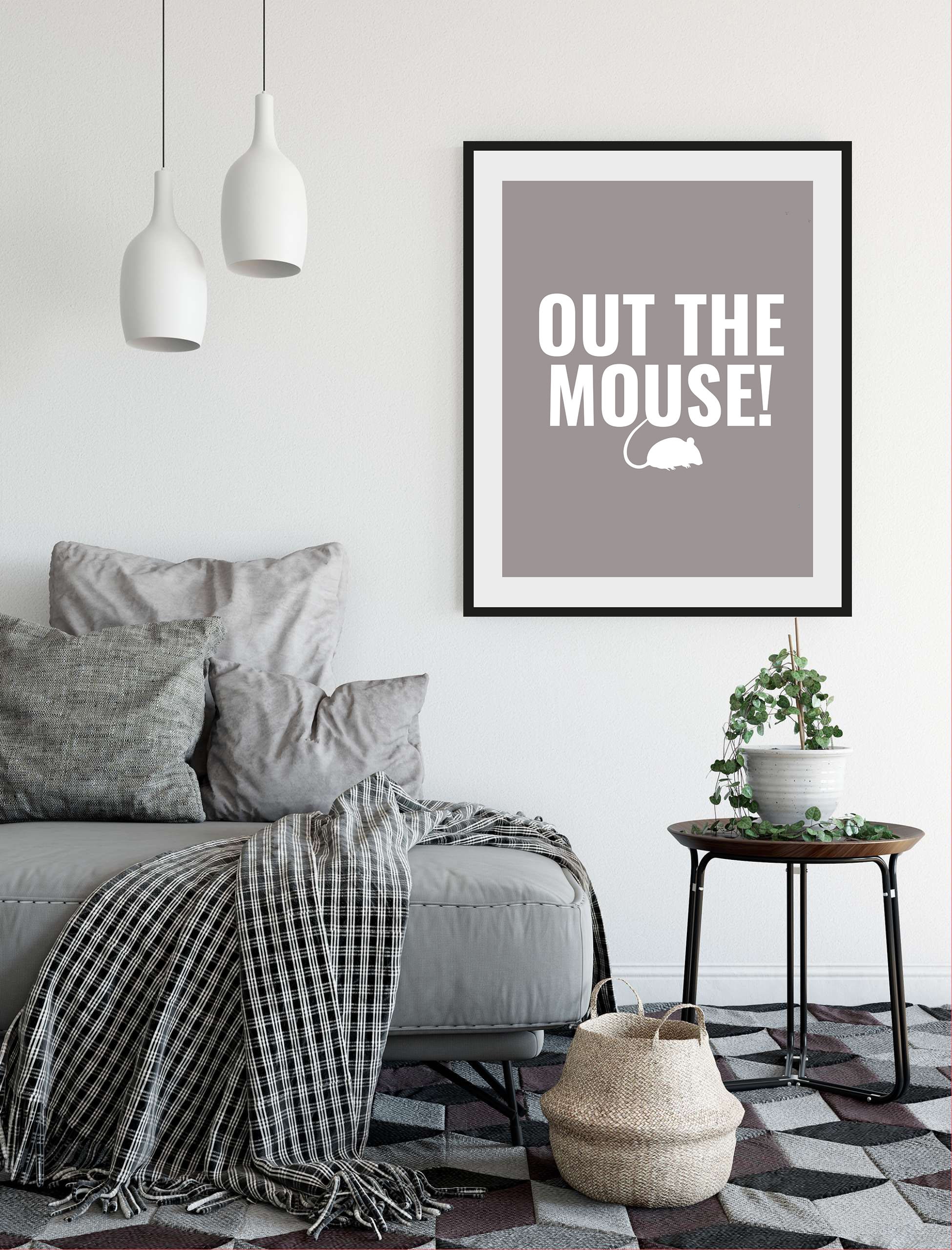 queence Bild "OUT THE MOUSE", Schriftzug-Humor-Sprüche & Texte-Mäuse-Hausti günstig online kaufen