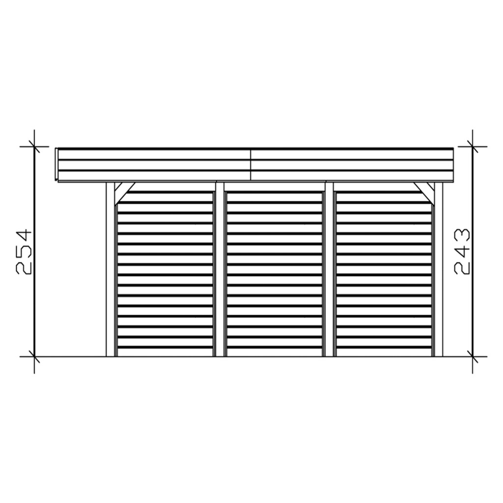 Skanholz Doppelcarport »Friesland 3«, Holz, 514 cm, braun