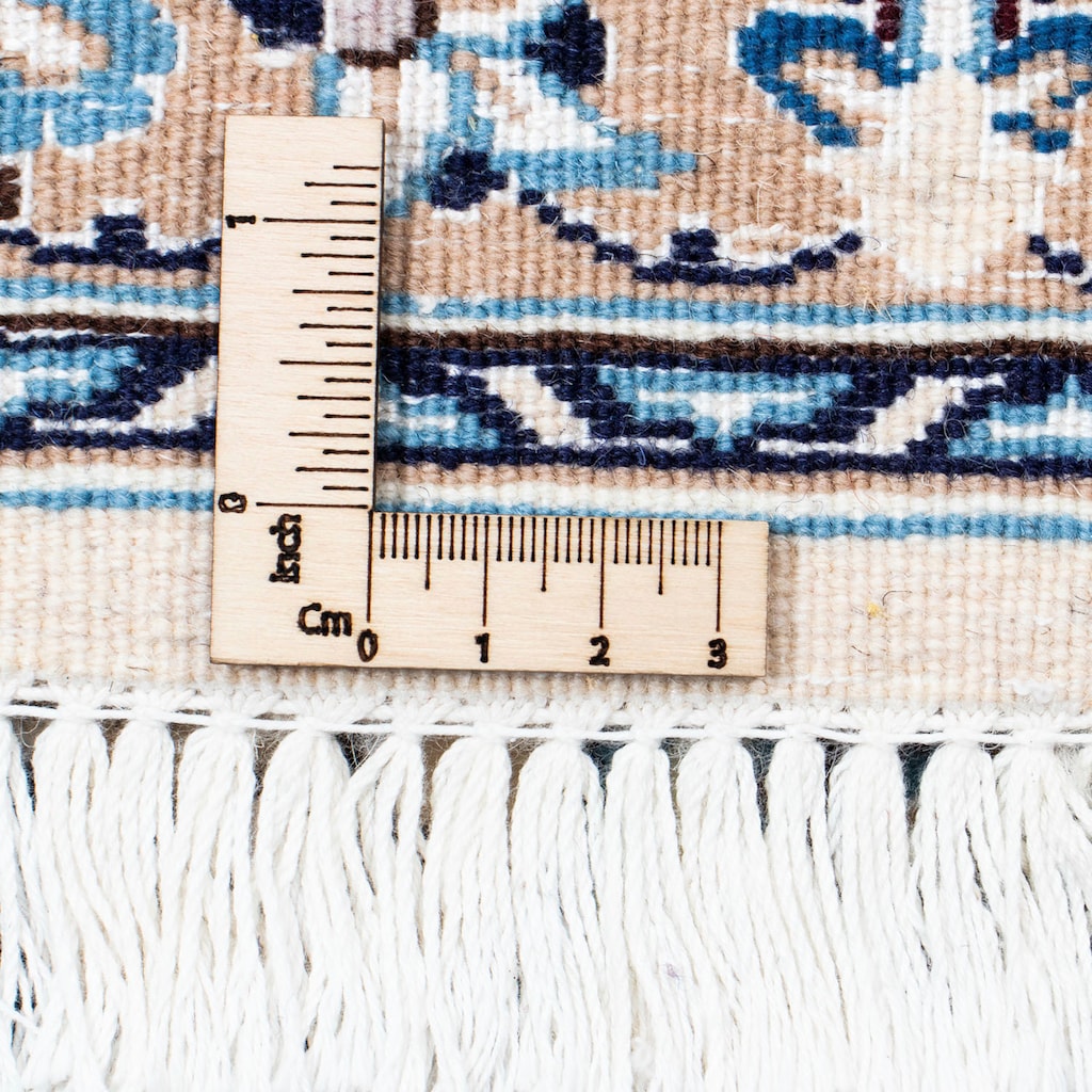 Wohnen Teppiche morgenland Wollteppich »Nain 9la Medaillon Beige 303 x 206 cm«, rechteckig, 0,6 mm Höhe, Unikat mit Zertifikat b