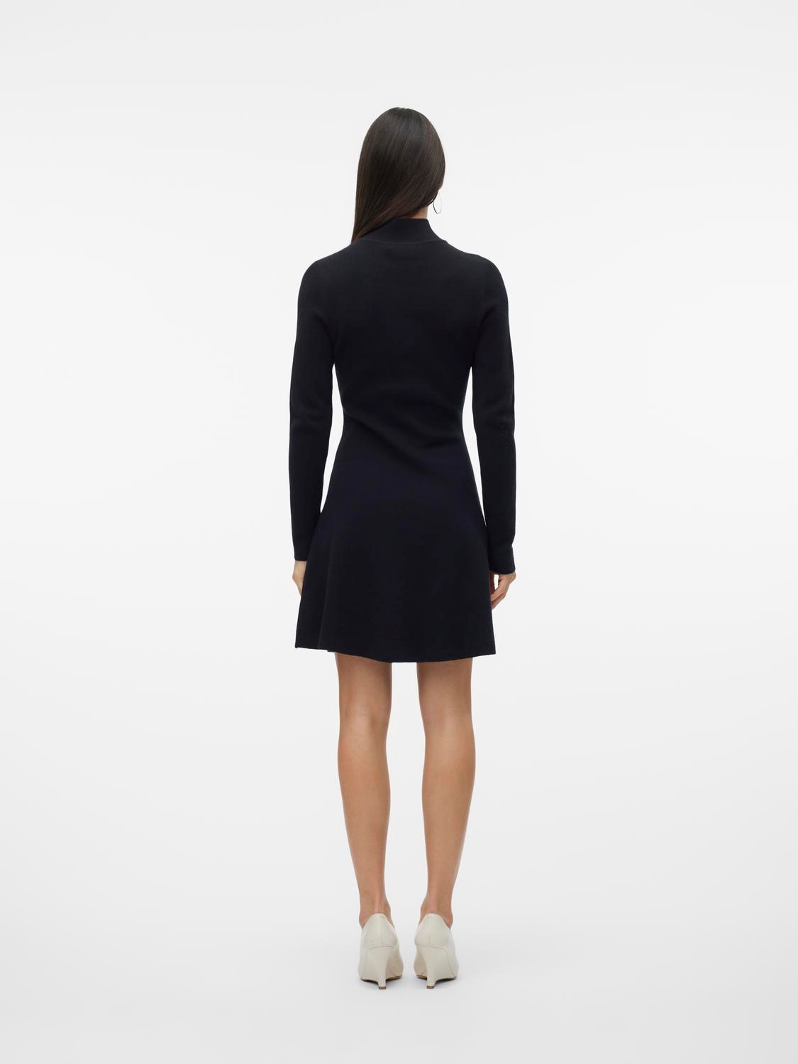 Vero Moda Strickkleid »VMGOLD LS HIGHNECK SKATER SHORT DRESS GA«