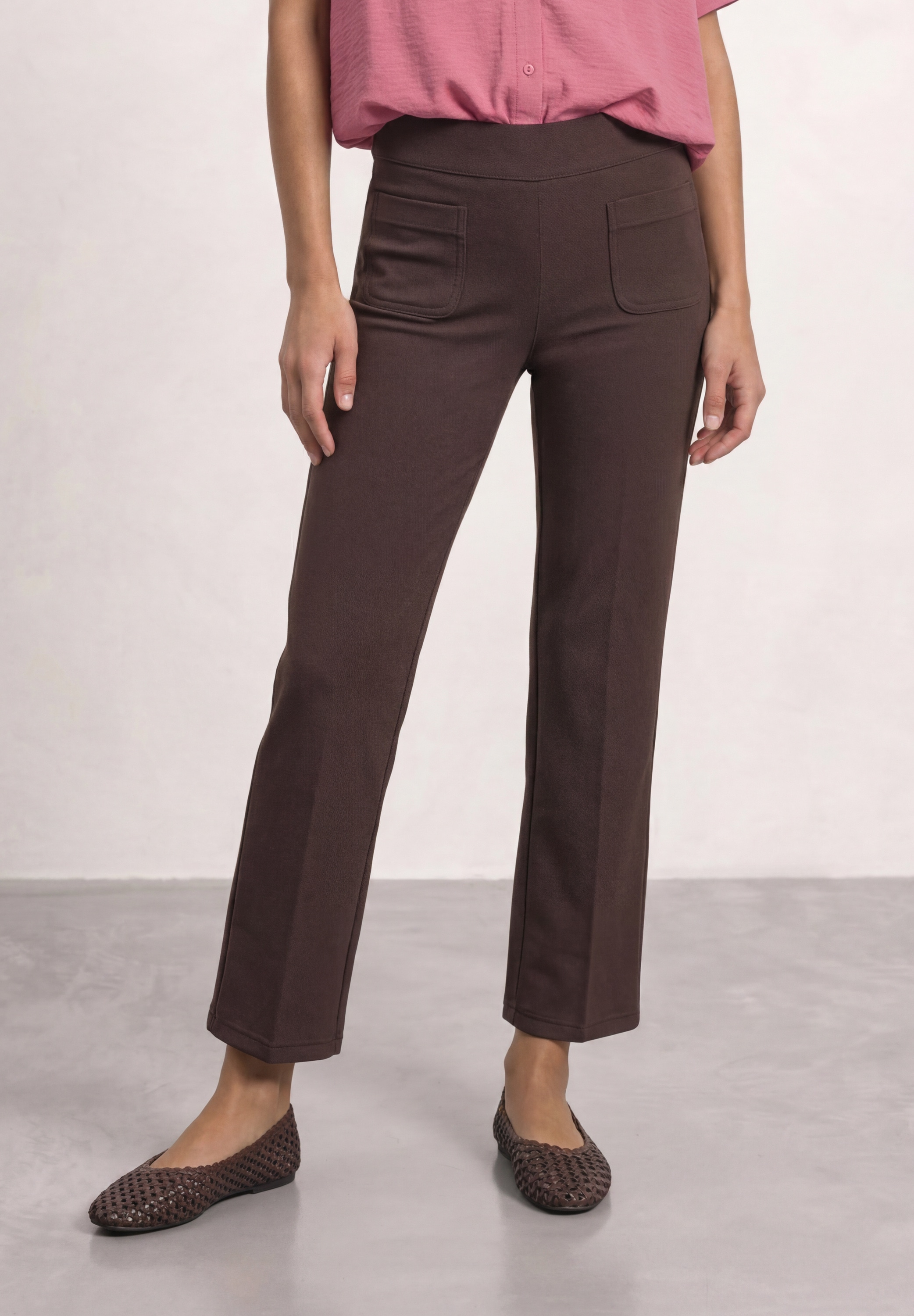STREET ONE Jerseyhose "Style Amalia" mit Gummizug und Stretch / Viskose