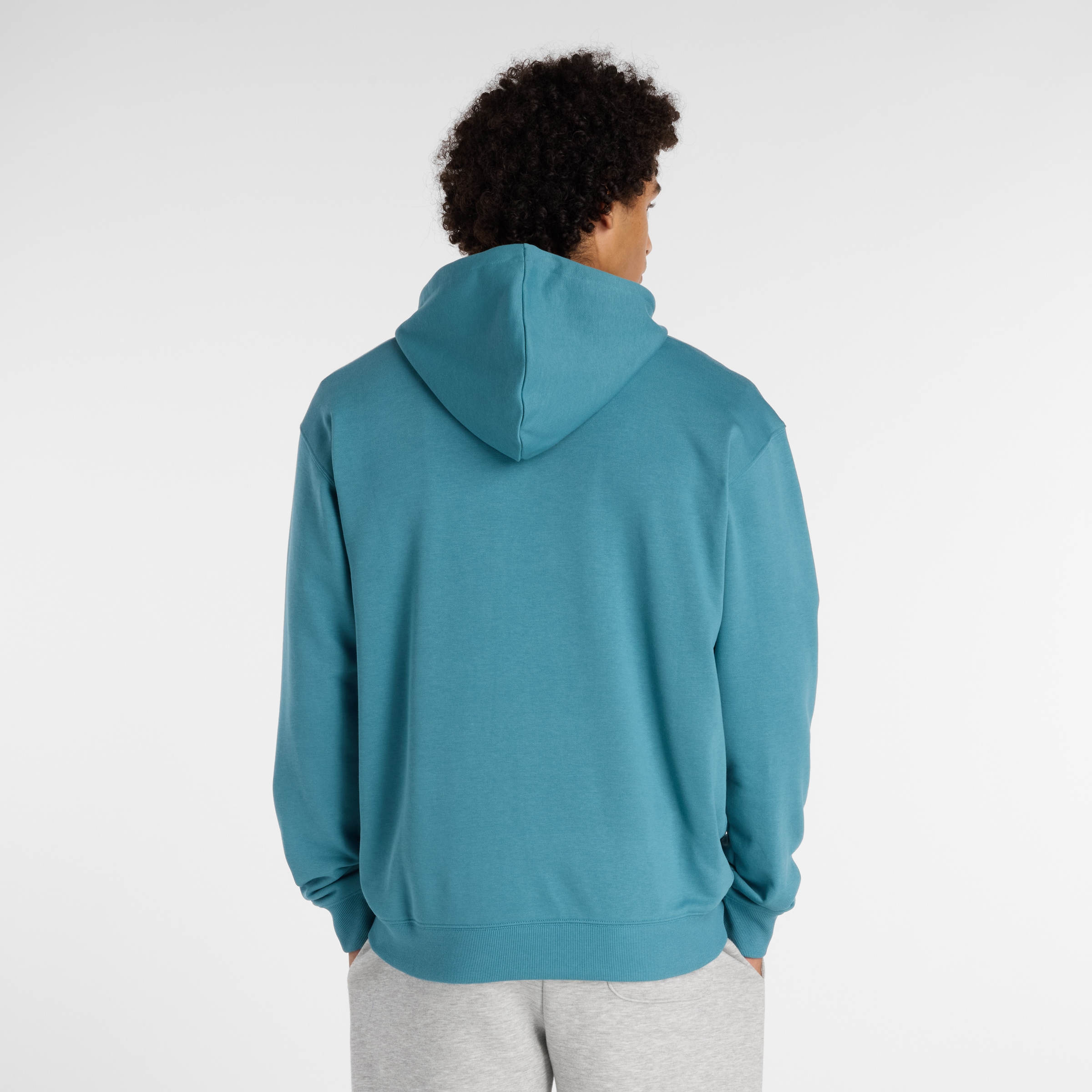New Balance Kapuzensweatshirt »AAZ Mens Lifestyle Hoodie BIG TEAL«, sportlicher Stil, aus Baumwolle und Polyester, mit Kapuze
