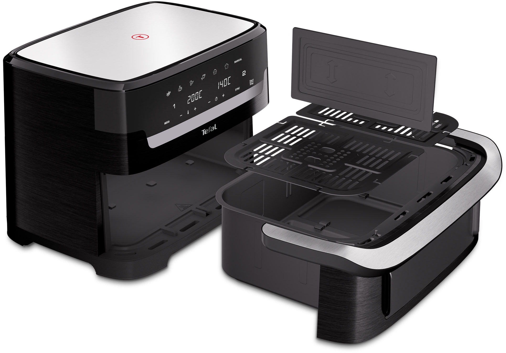 Tefal Heißluftfritteuse »EY9228 Easy Fry Flex«, 2700 W, Flex-Cook-Technologie, 7 voreingestellte Programme, bis zu 220°C, 9 L