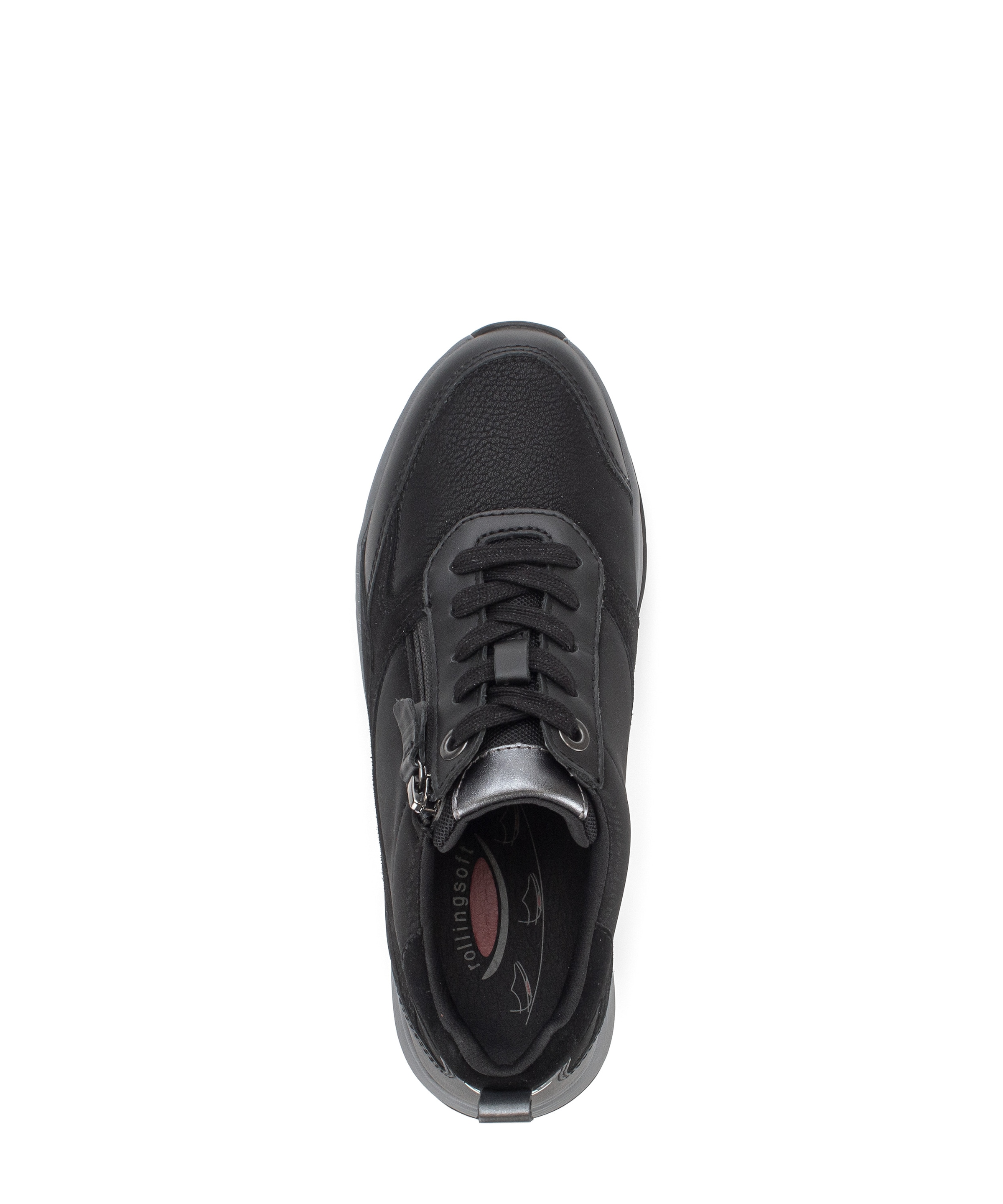 rollingsoft Keilsneaker  Freizeitschuh, Halbschuh, Schnürer mit Logo an der Ferse