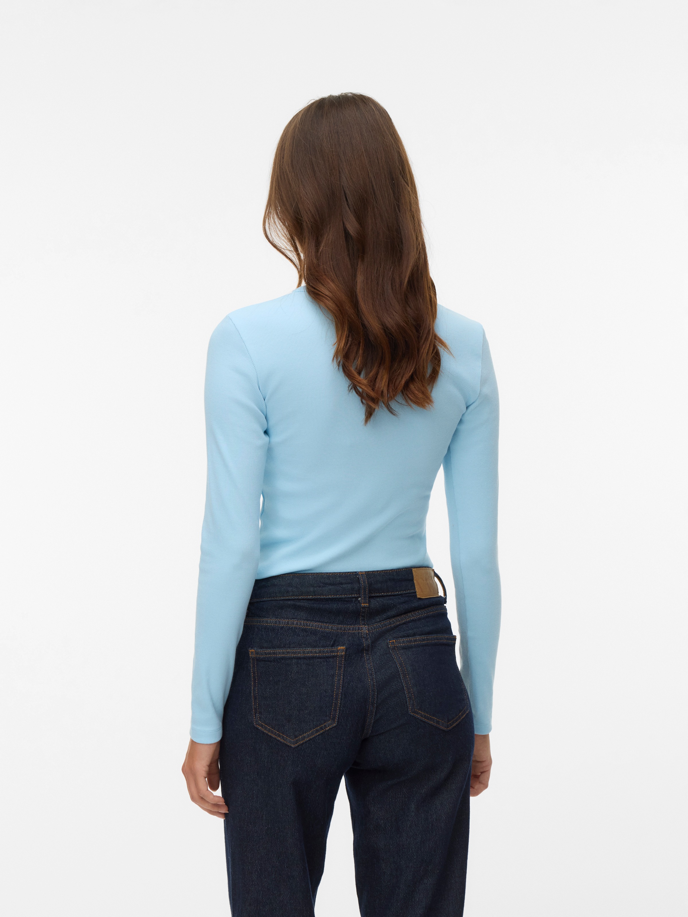 Vero Moda Langarmshirt "VMCHLOE LS SHORT TOP JRS NOOS" Baumwollmischung günstig online kaufen