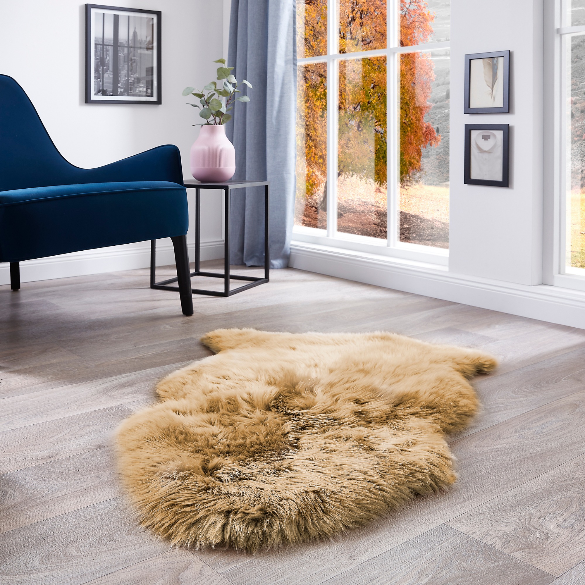 Thumbnail - LUXOR living Fellteppich "Schaffell Namika" fellförmig 50 mm Höhe echtes Lammfell, weich & flauschig, große Farbauswahl,...