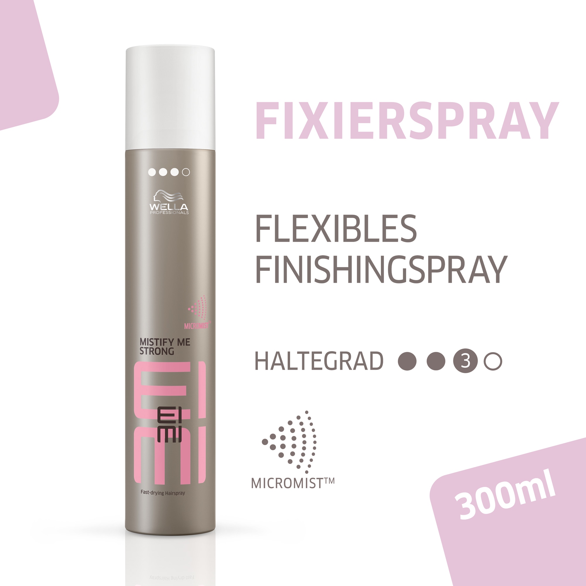Wella Professionals Haarpflege-Spray »EIMI Mistify Me Strong Schnelltrockendes Haarspray« 24h Halt, leicht auskämmbar, Haltegrad 3