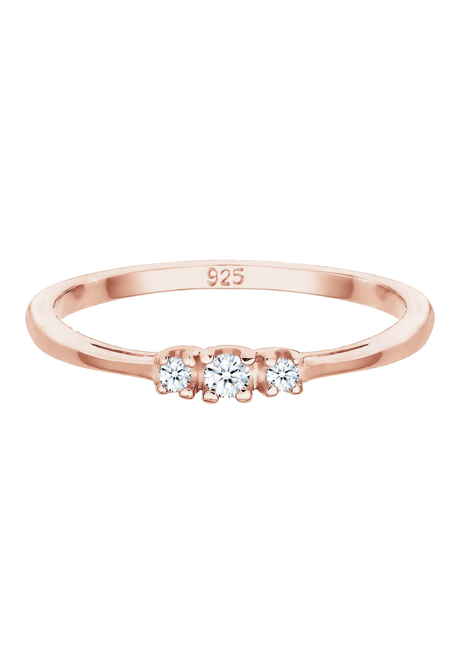 Elli DIAMONDS Verlobungsring »Verlobungsring Diamant (0.06 ct.) Zart 925 Silber«